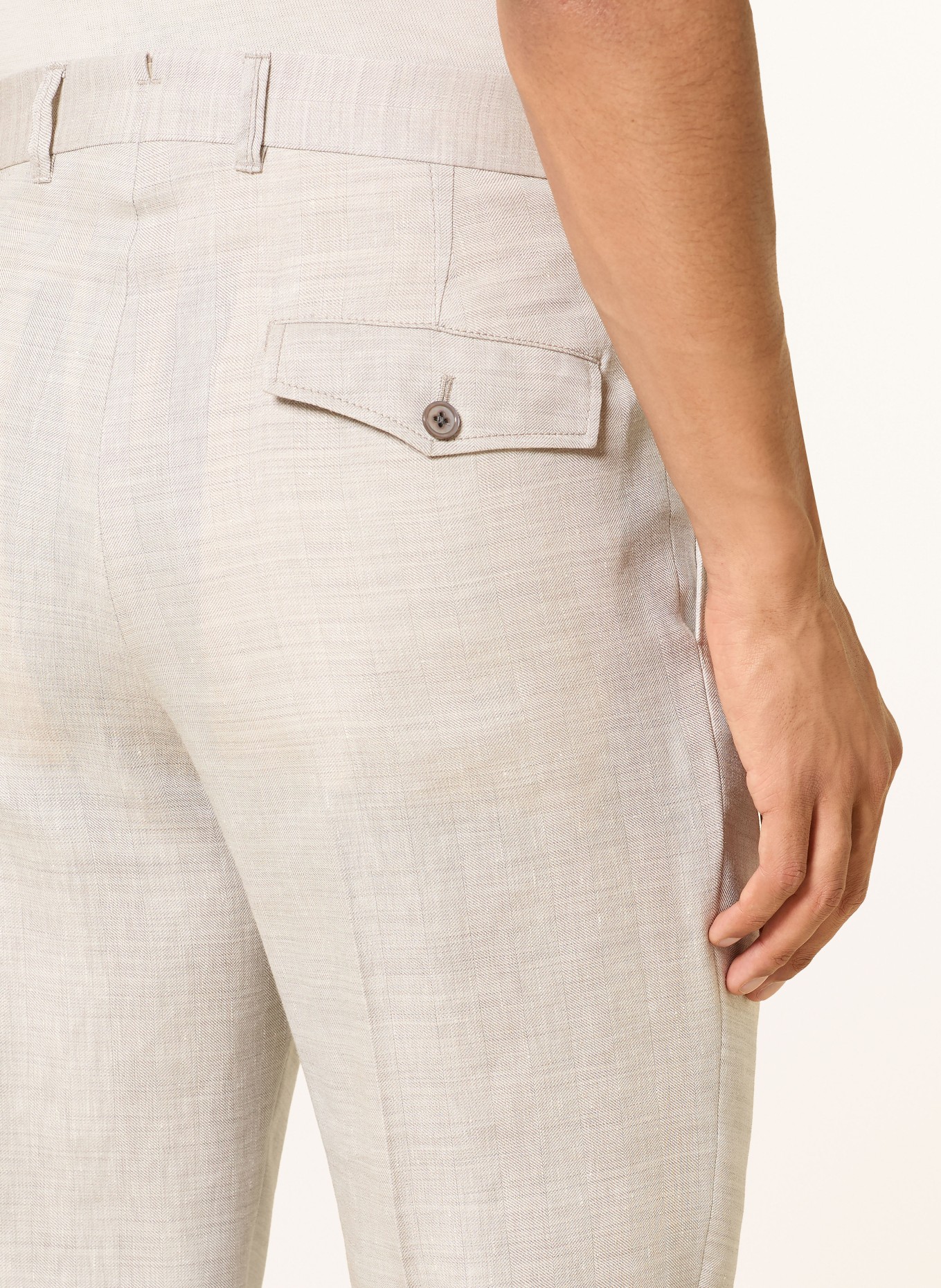 windsor. Pantalon de costume SAPO Slim Fit en lin: 260 Medium Beige 260