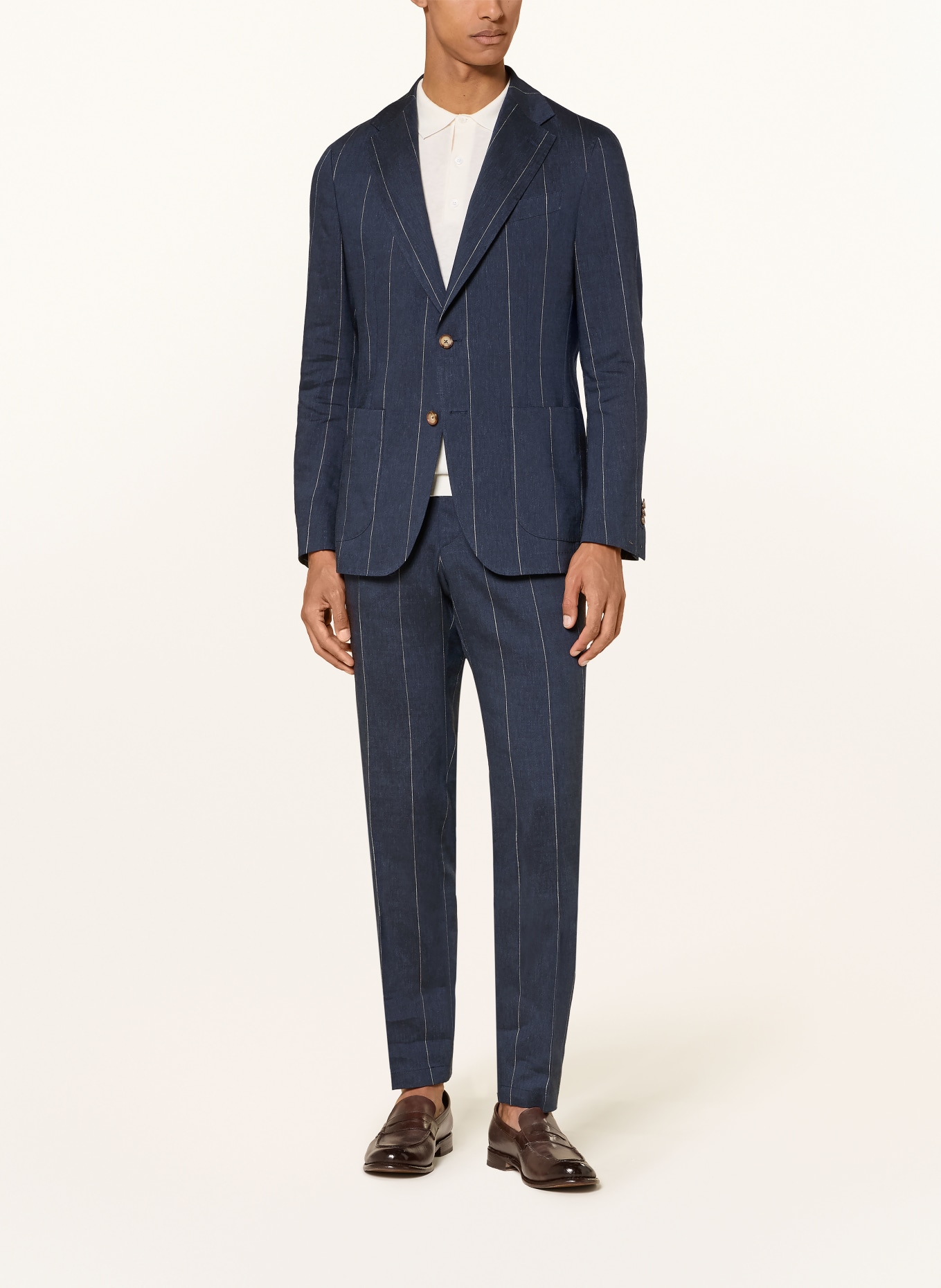 windsor. Kostymjacka GIORNO Extra Slim Fit med linne: 410 Navy 410