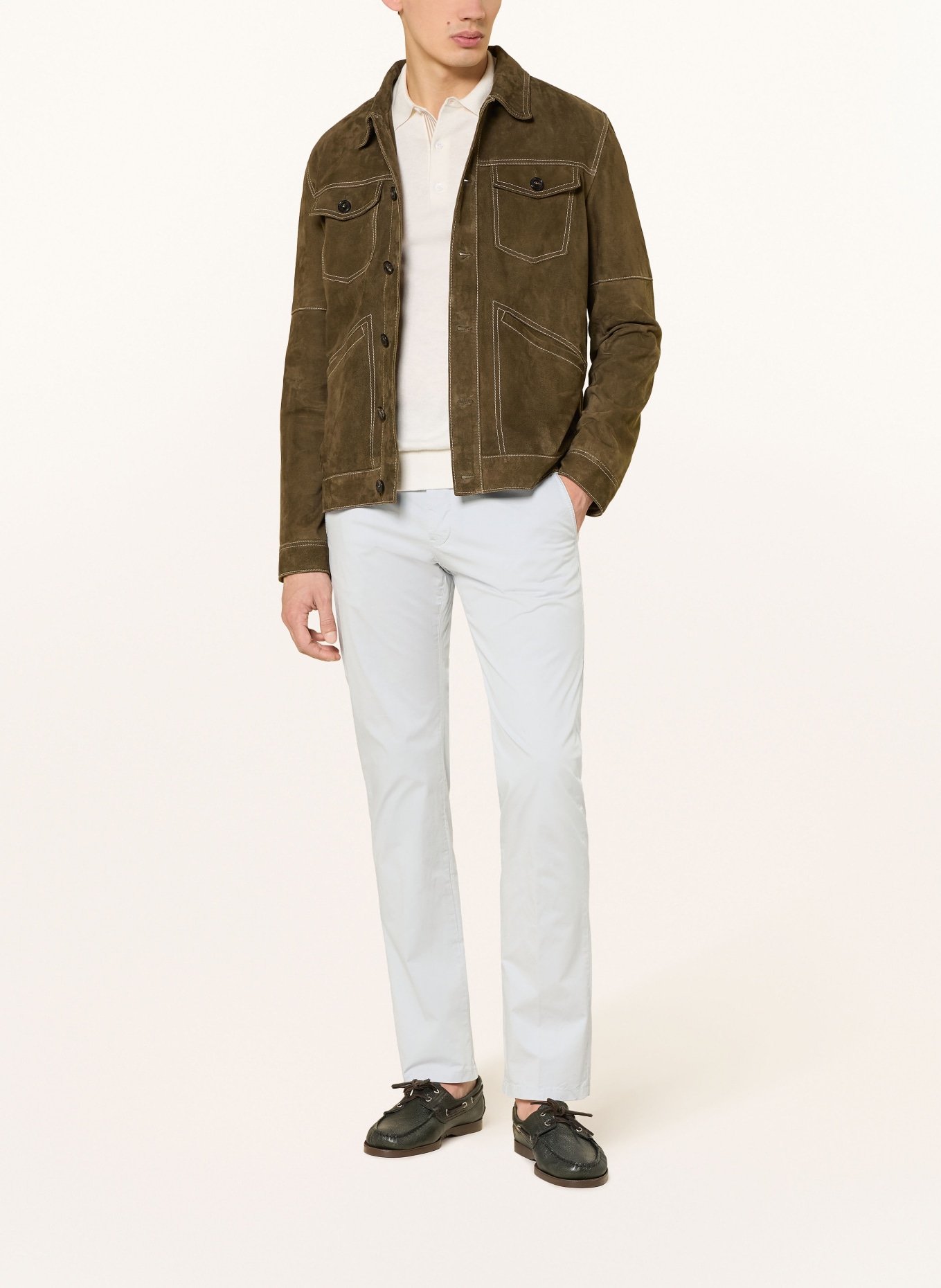 windsor. Chino CINO Extra Slim Fit: LYSEGRÅ