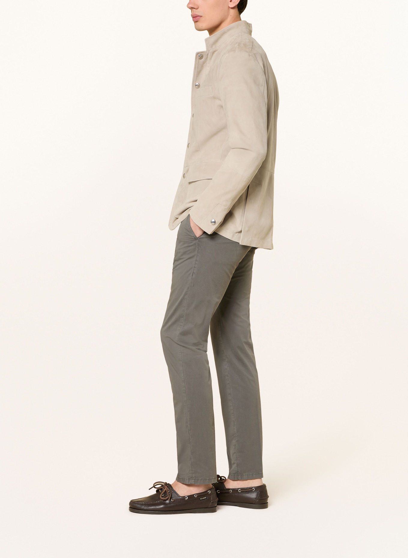 windsor. CINO Extra Slim Fit Chinos: DARK GRAY