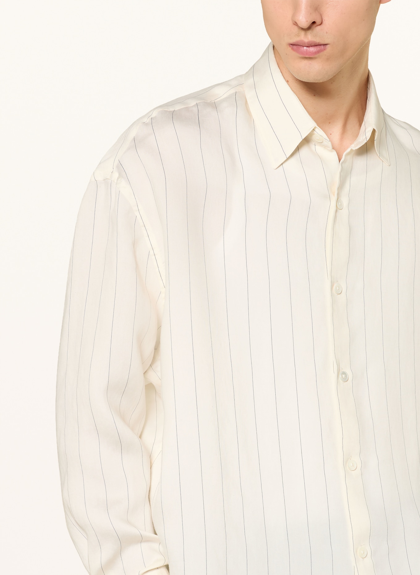 studio seidensticker STUDIO Comfort Fit Shirt: ECRU / BLACK