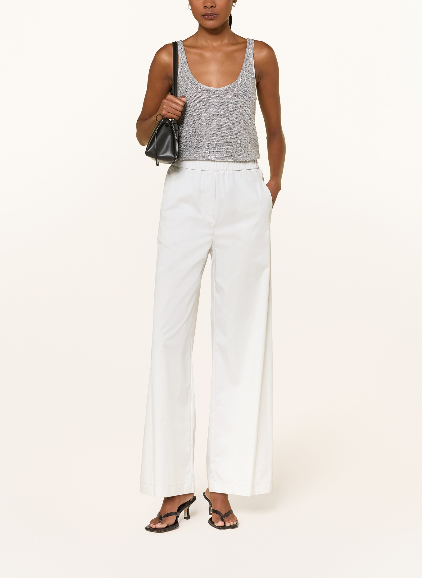 PATRIZIA PEPE Marlene pants: LIGHT GRAY
