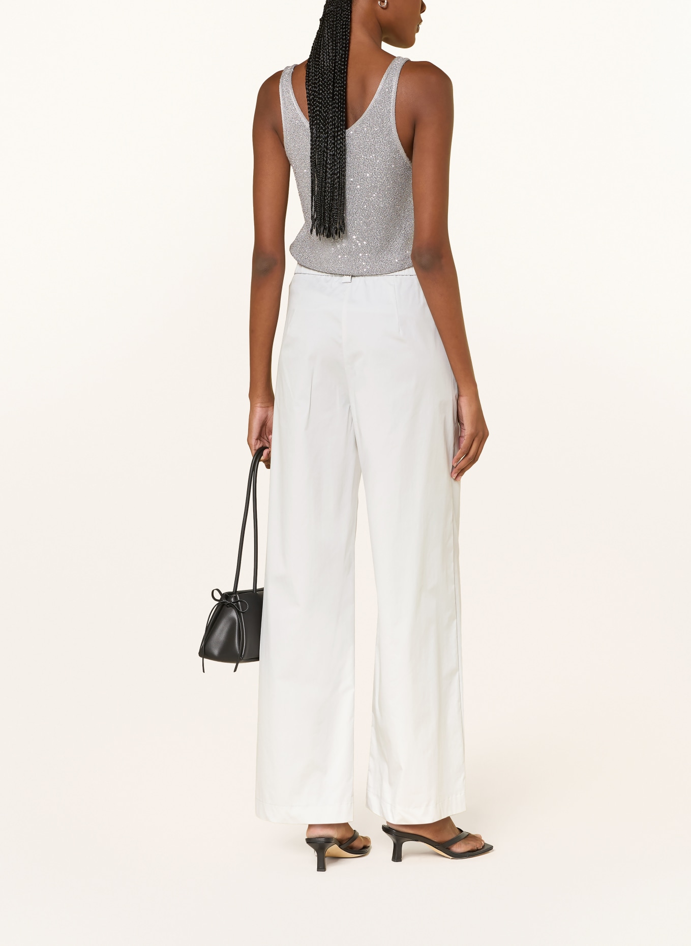PATRIZIA PEPE Marlene pants: LIGHT GRAY