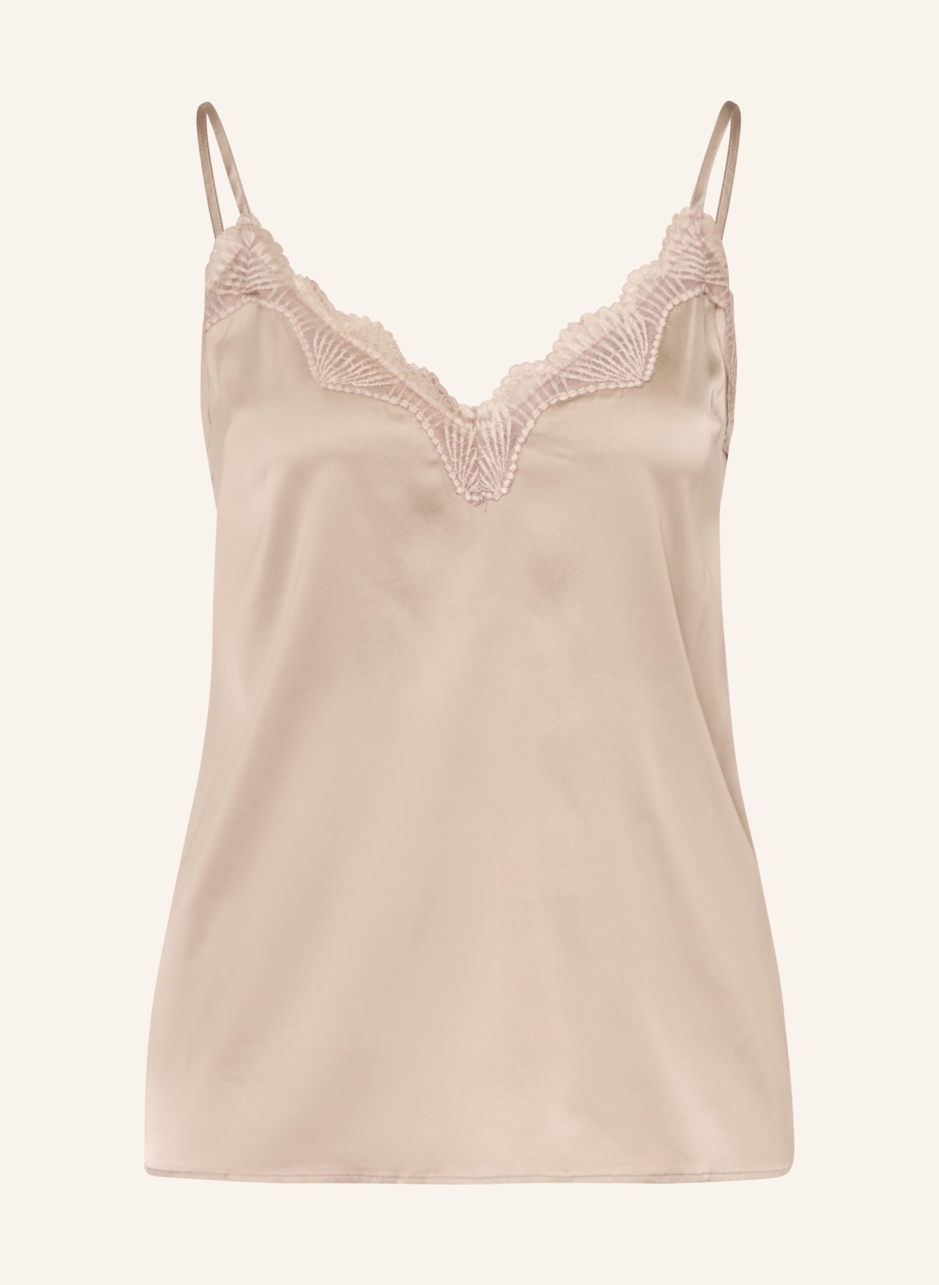 rosemunde Satintop PENELOPE mit Spitze: BEIGE
