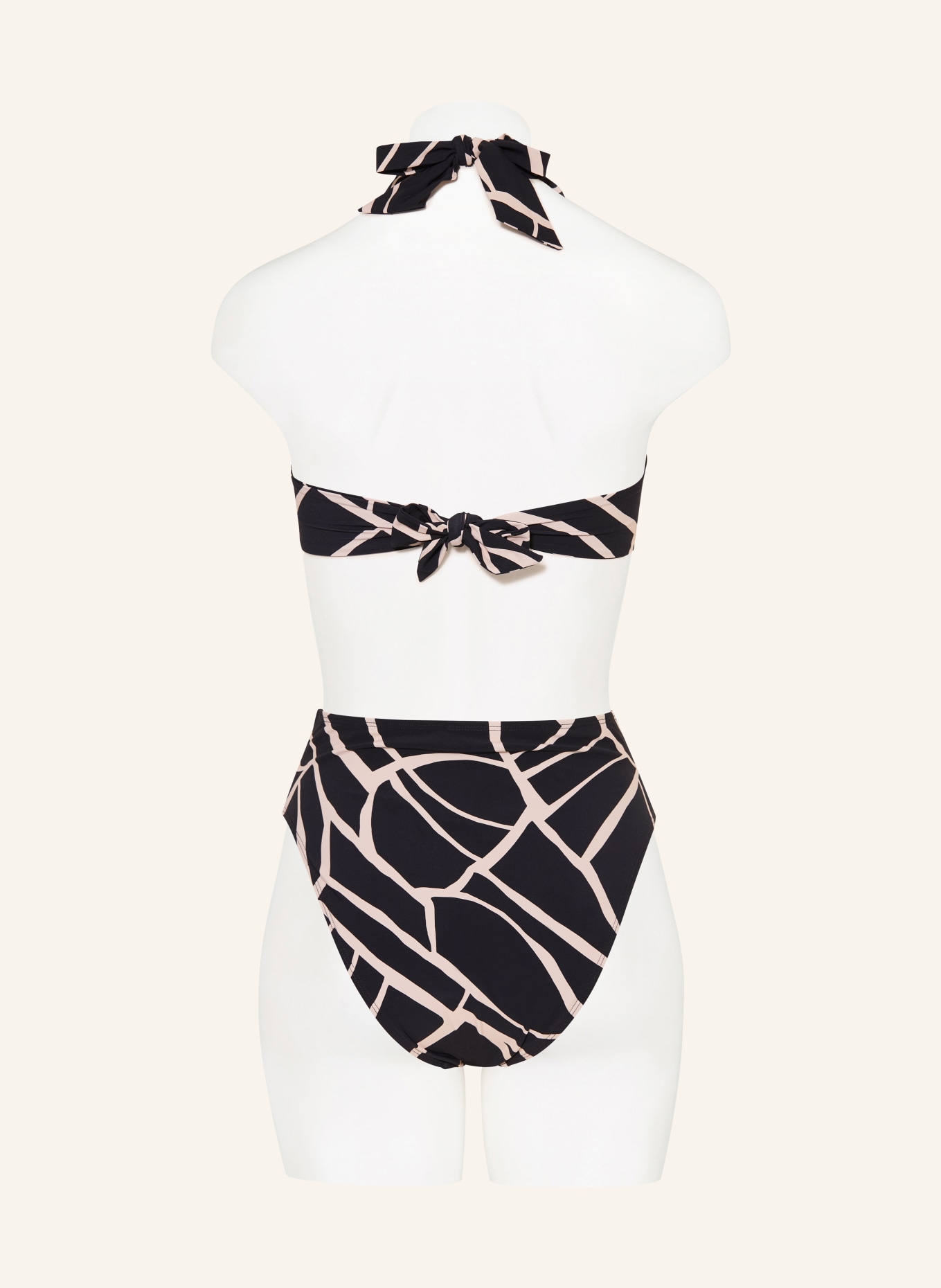 JETS Australia High-Waist-Bikini-Hose BONITA: SCHWARZ / CREME