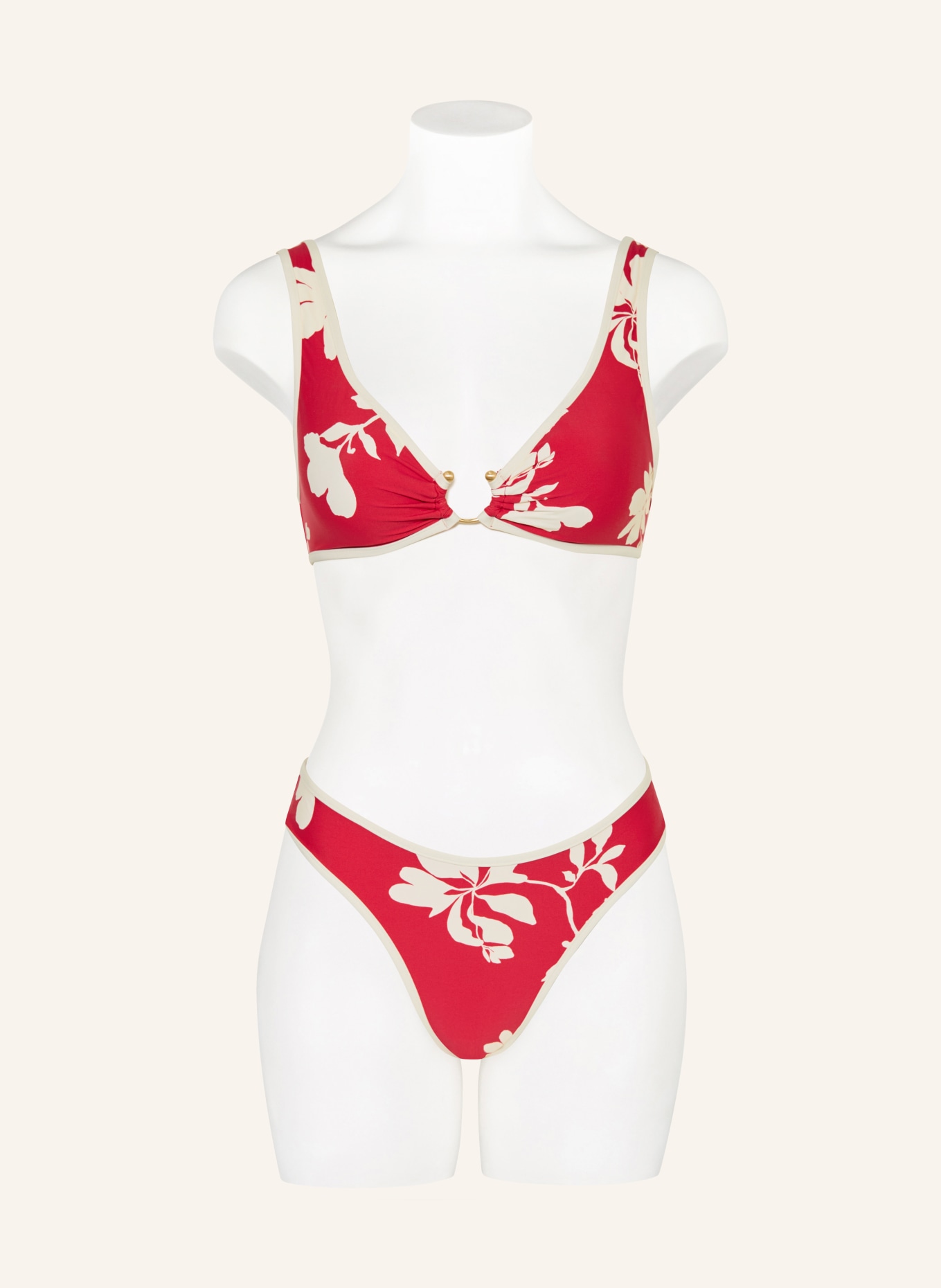 SEAFOLLY Bralette-Bikini-Top MAYFLOWER: ROT / CREME