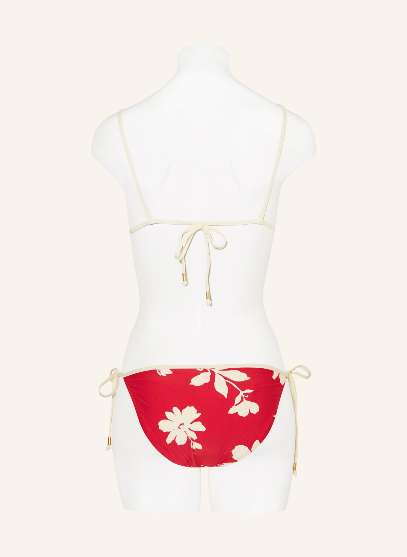 SEAFOLLY Triangel-Bikini-Hose MAYFLOWER: ROT / CREME