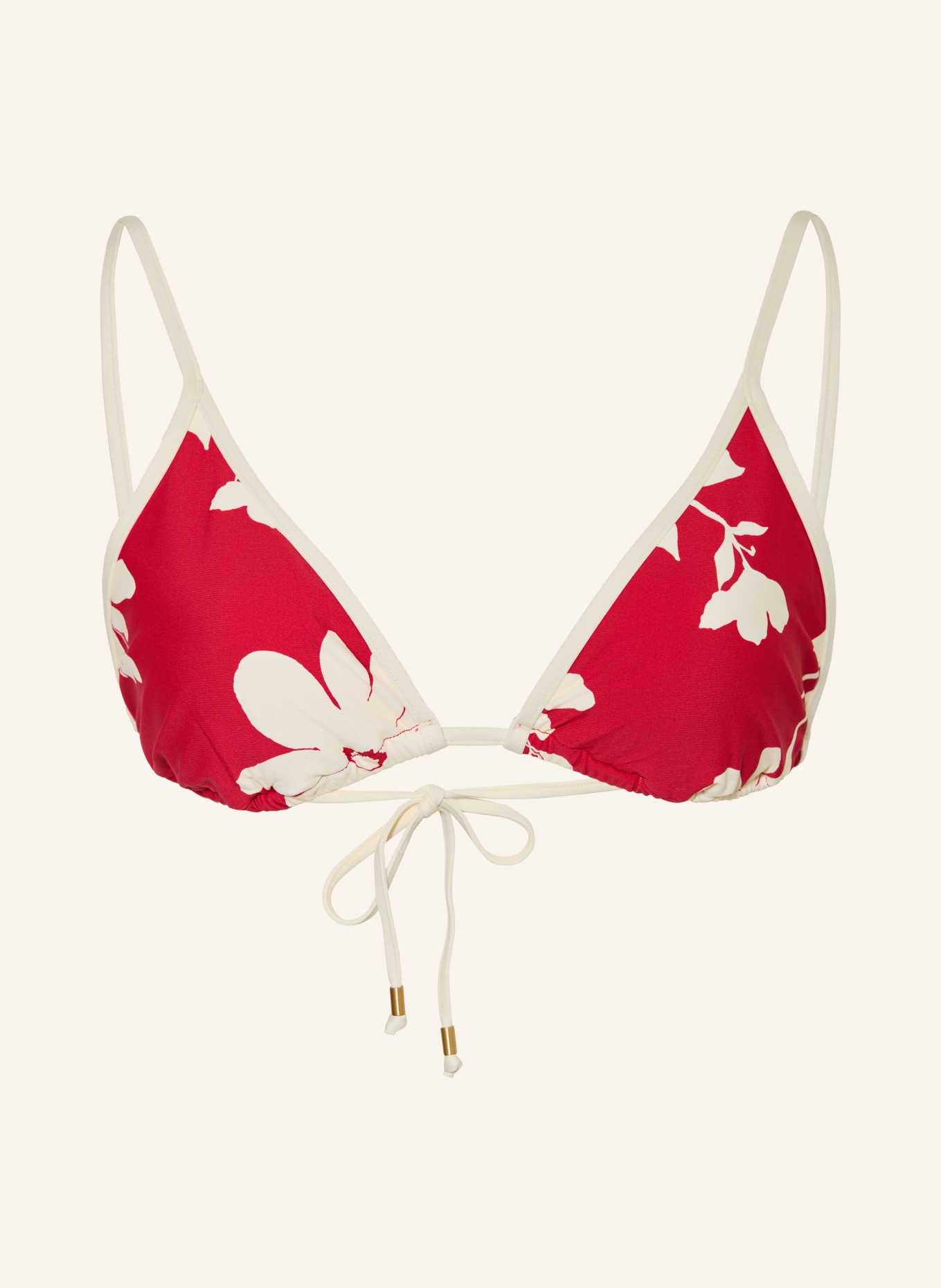 SEAFOLLY Triangel-Bikini-Top MAYFLOWER: ROT / CREME