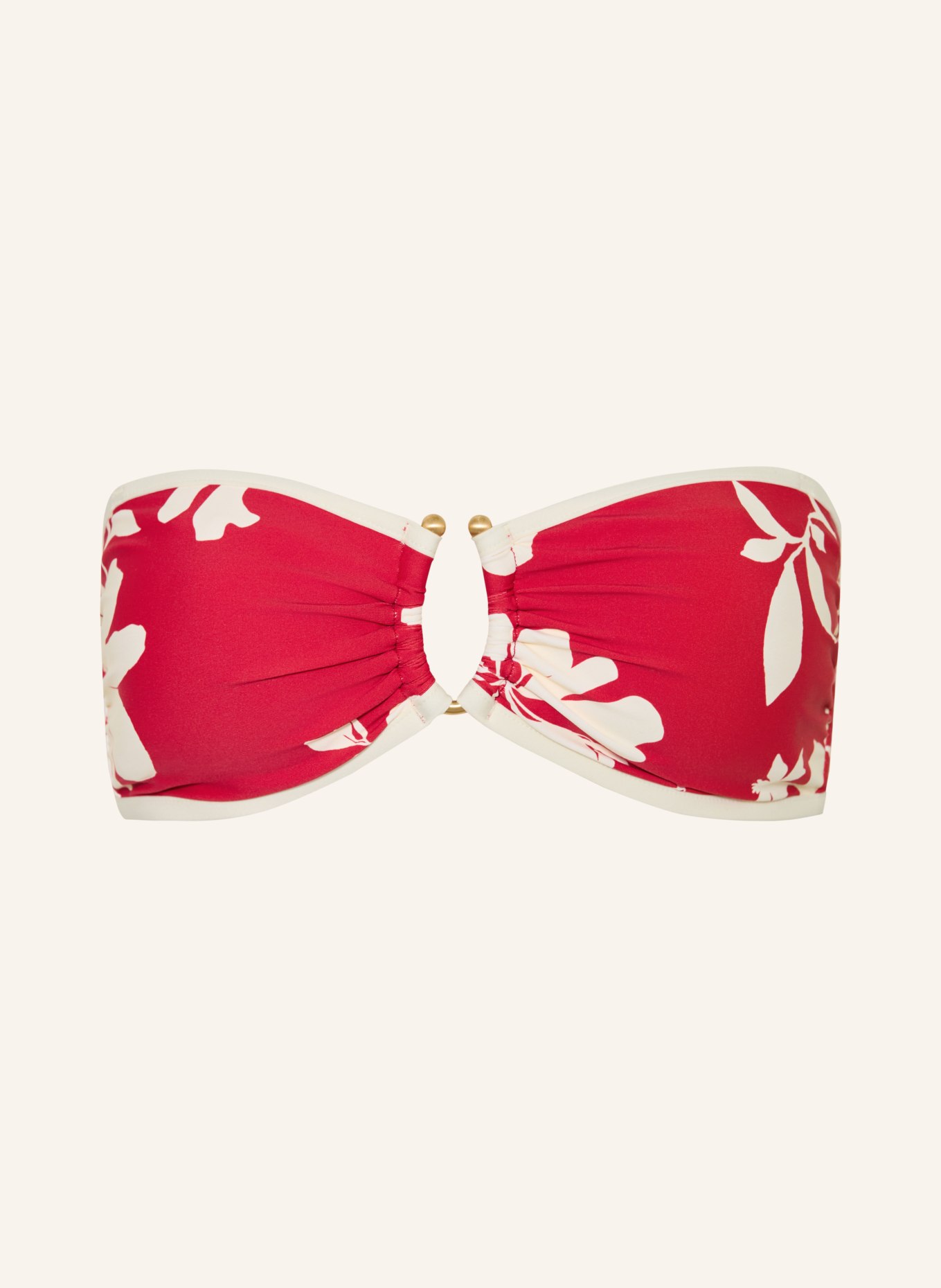 SEAFOLLY Bandeau-Bikini-Top MAYFLOWER: ROT / CREME
