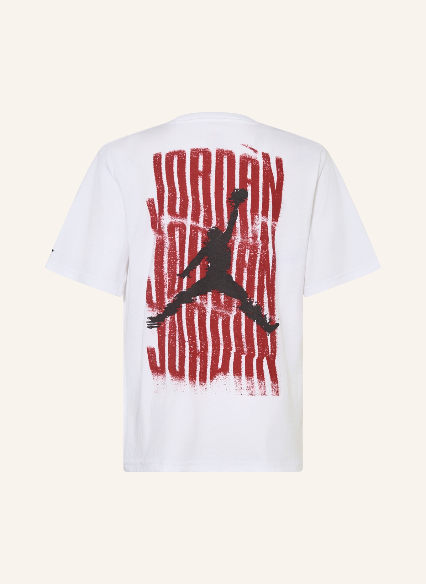 JORDAN Tričko JORDAN DISTRESSED: BÍLÁ / ČERVENÁ / ČERNÁ