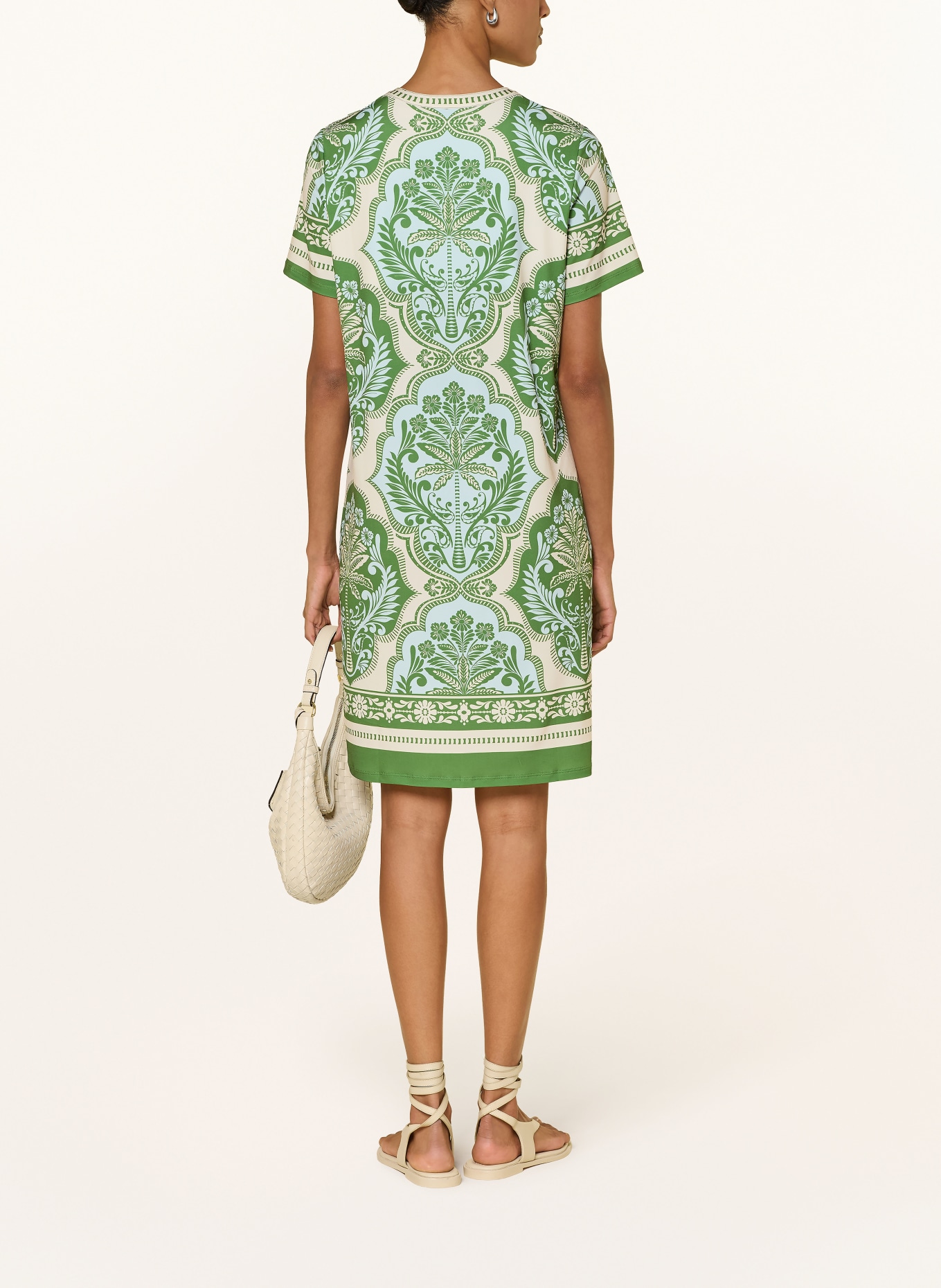 Miss Lagotte dress: CREAM / GREEN / LIGHT BLUE