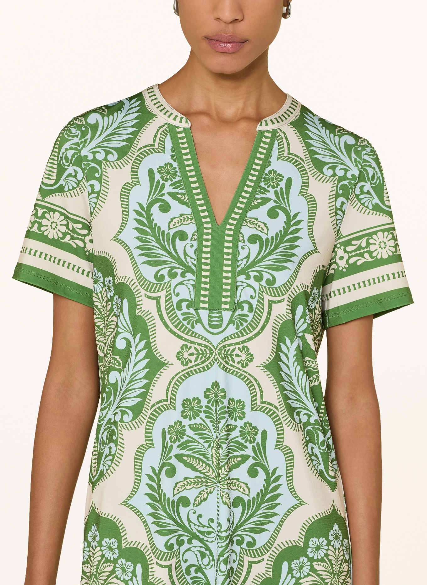 Miss Lagotte dress: CREAM / GREEN / LIGHT BLUE