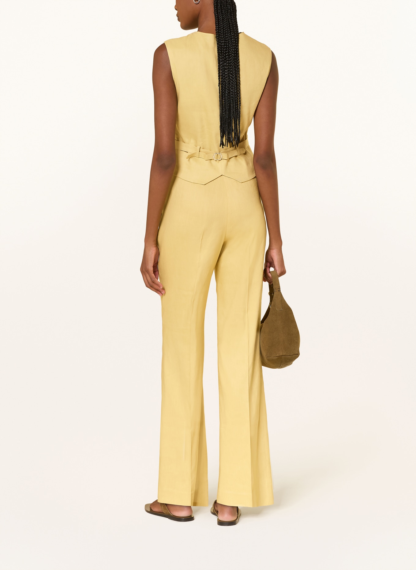 LADNERI LYDIE Linen Pants: LIGHT YELLOW