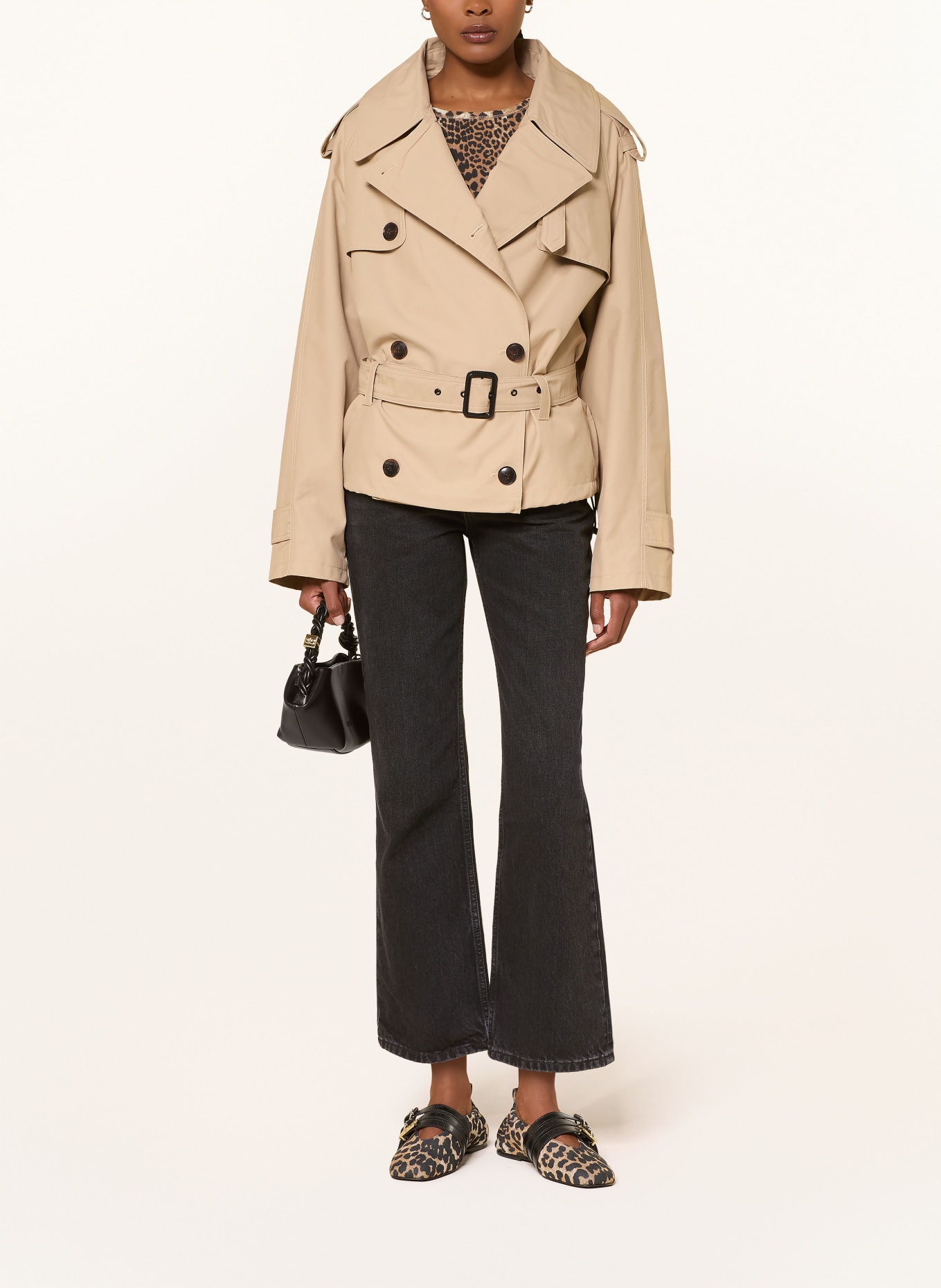 LADNERI OLIVIA Trench Coat: BEIGE