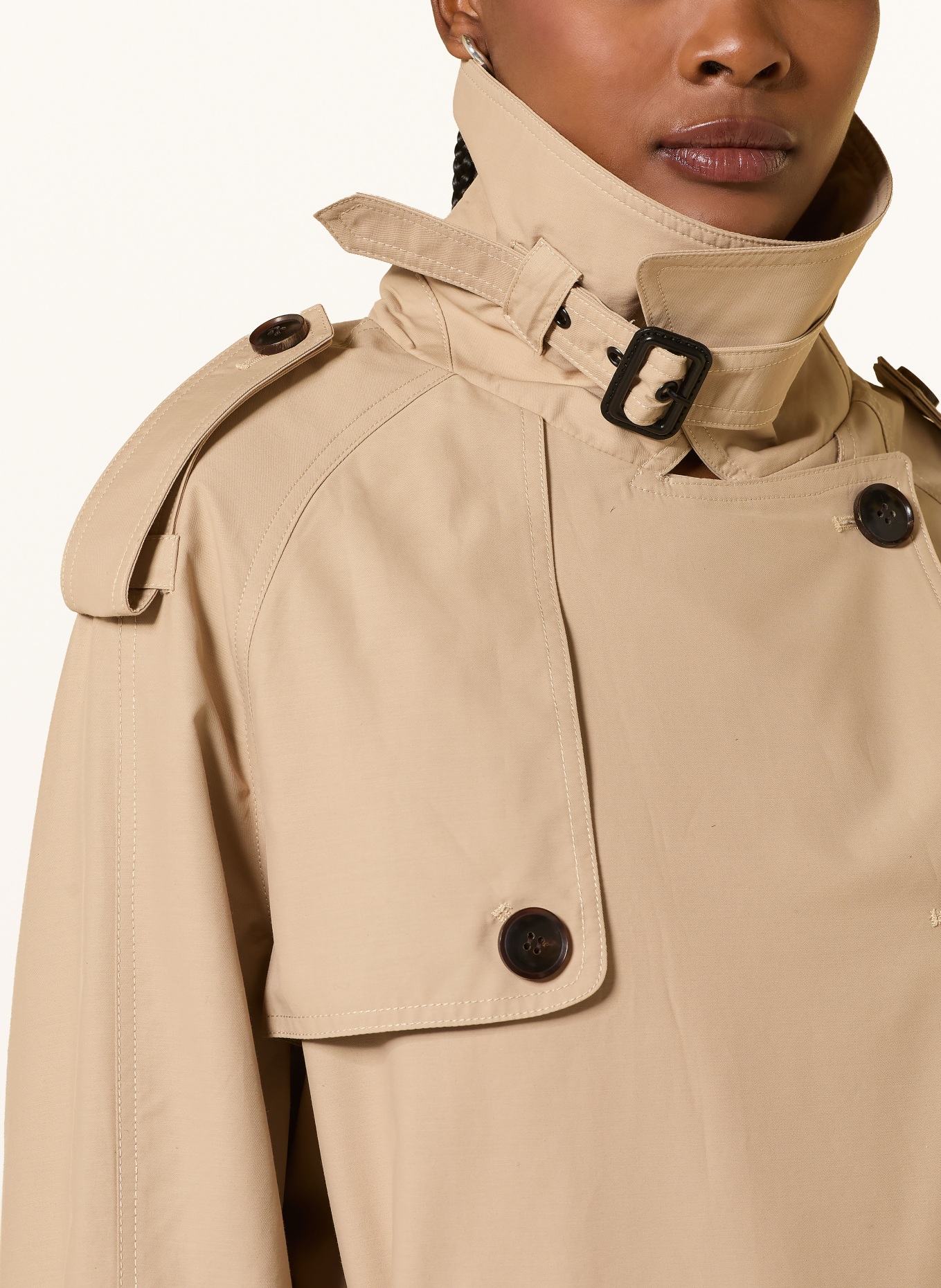 LADNERI OLIVIA Trench Coat: BEIGE