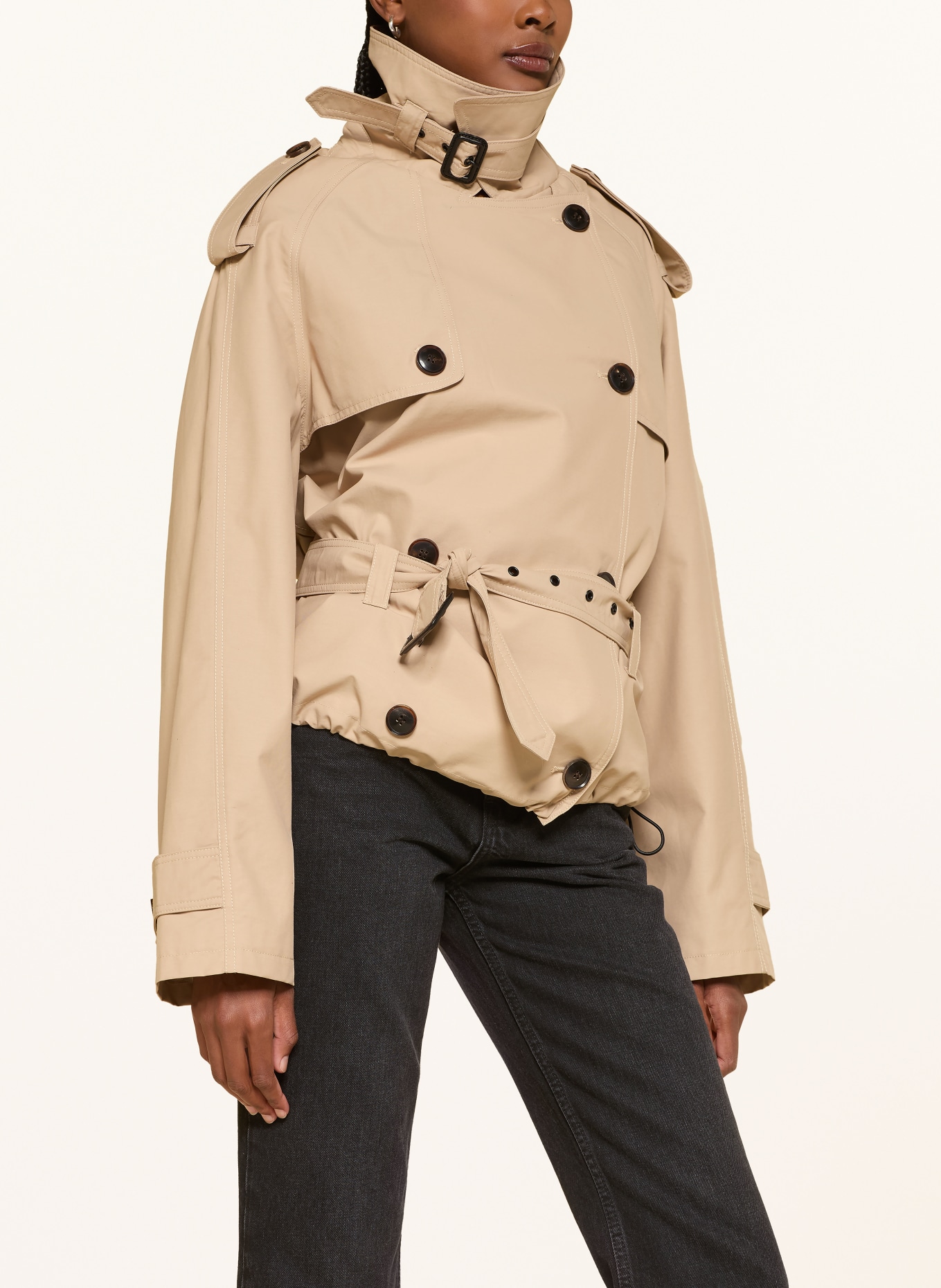 LADNERI OLIVIA Trench Coat: BEIGE