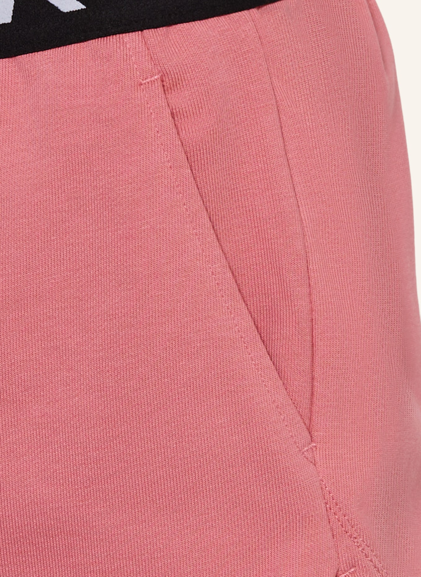 Nike PRO Sweat Shorts: DUSKY PINK / WHITE / BLACK