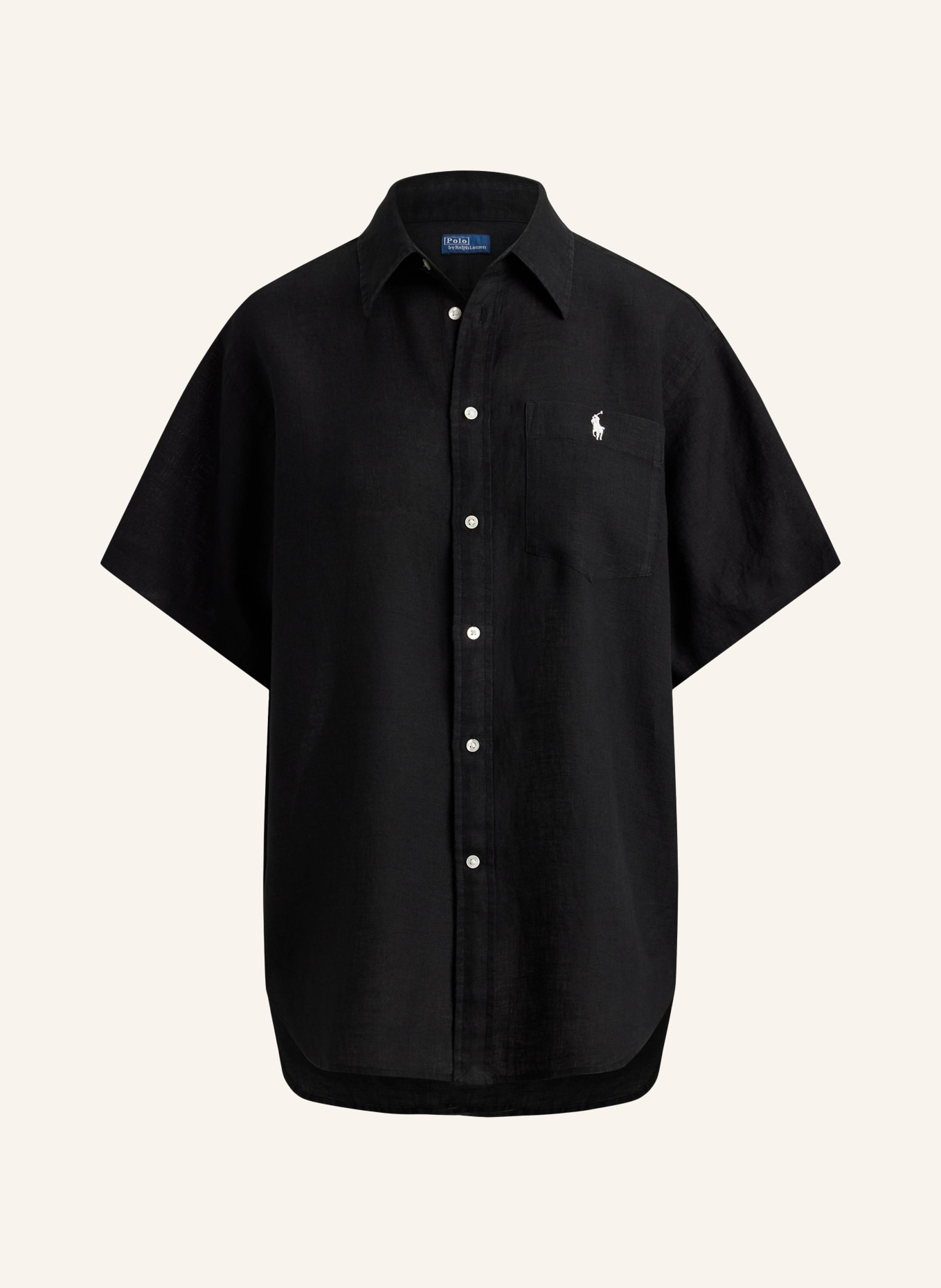 POLO RALPH LAUREN Hemdbluse aus Leinen: SCHWARZ