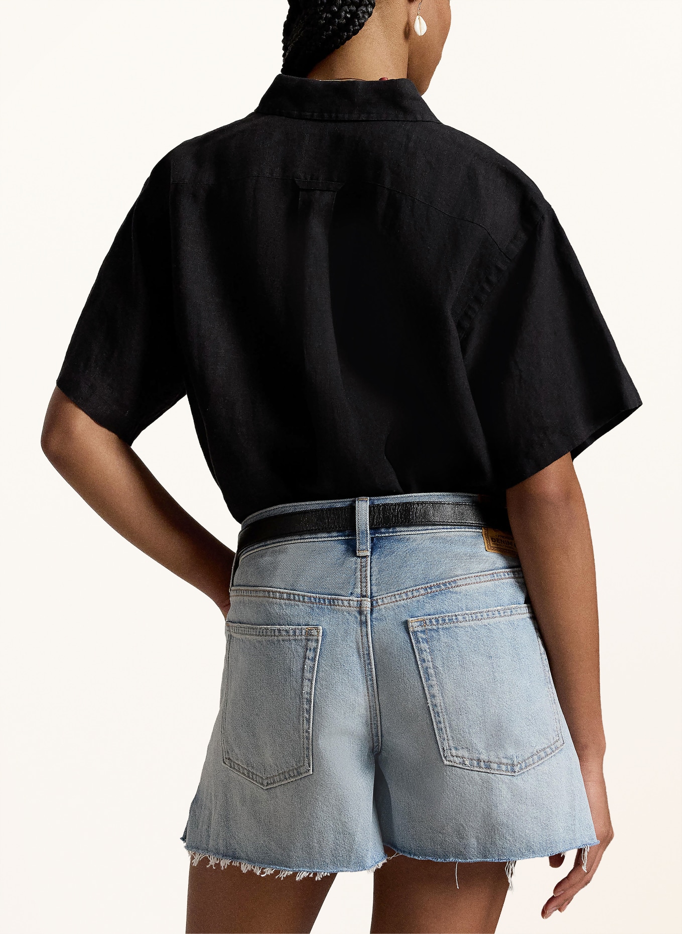 POLO RALPH LAUREN Hemdbluse aus Leinen: SCHWARZ