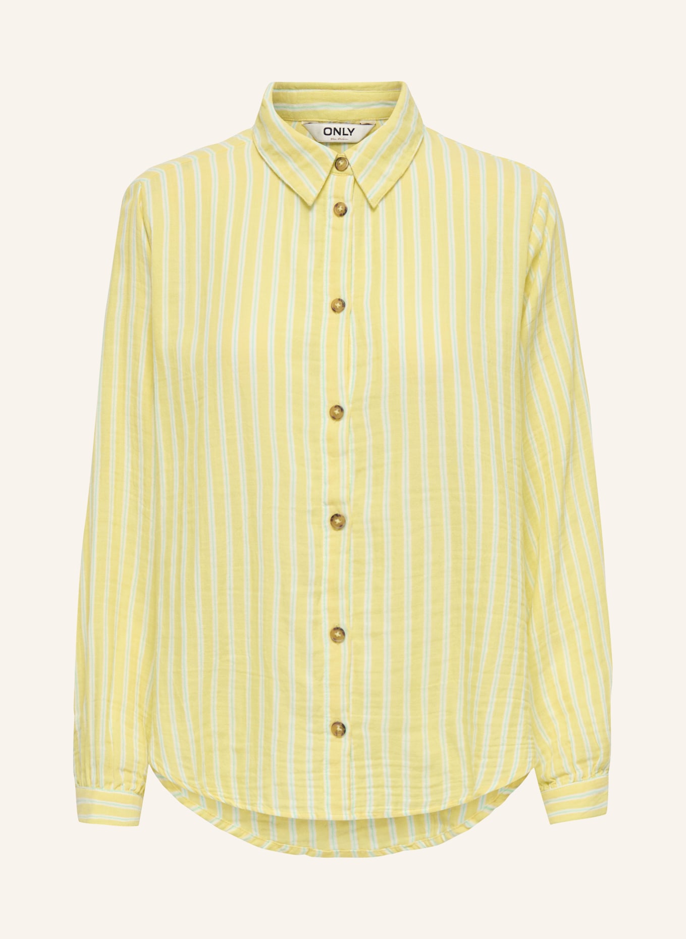 ONLY Overhemdblouse: GEEL / LICHTGROEN / WIT