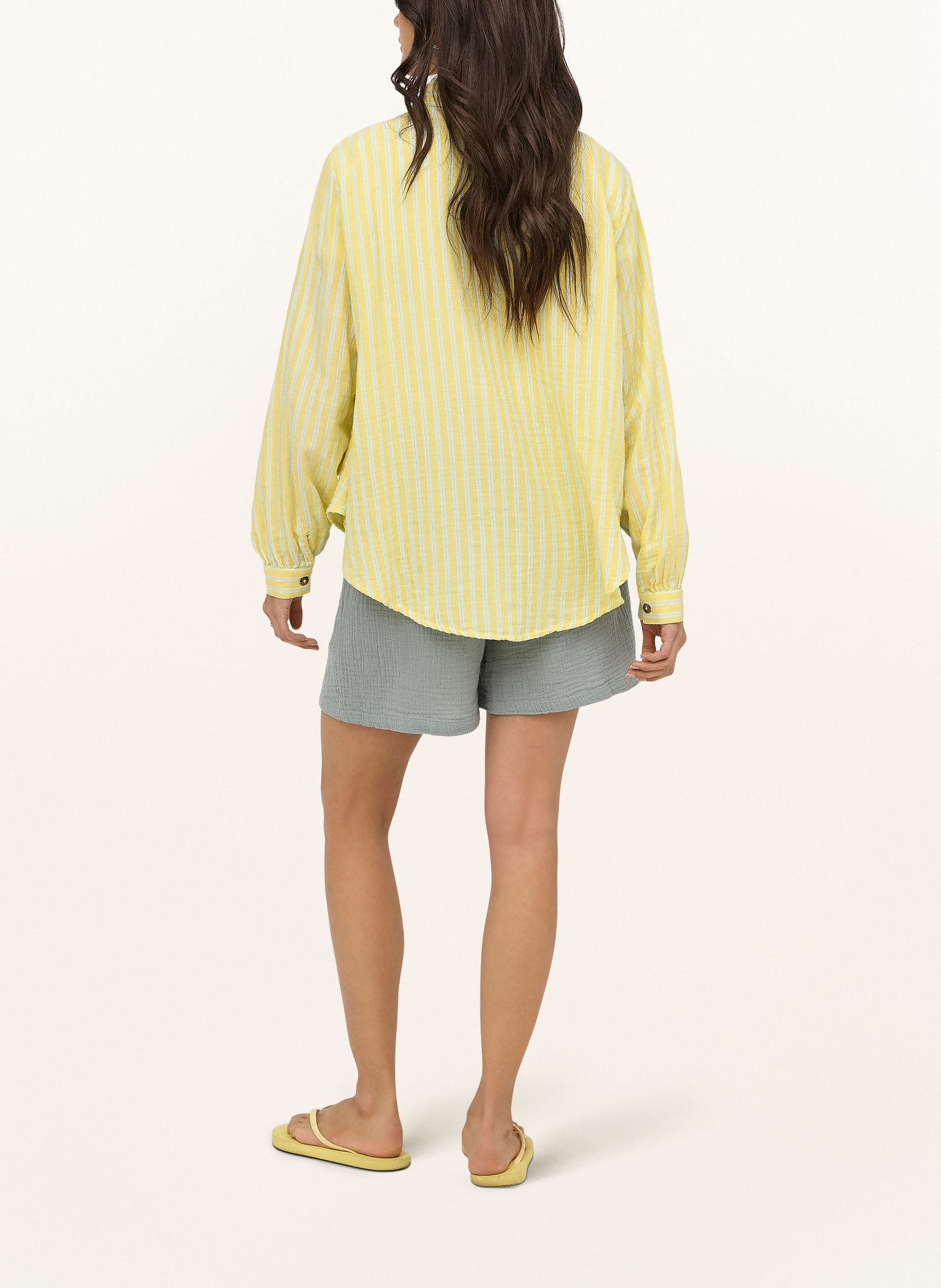 ONLY Overhemdblouse: GEEL / LICHTGROEN / WIT