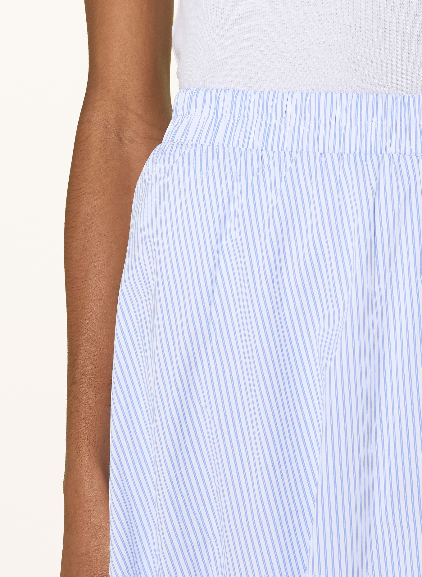 ONLY Skirt: WHITE / LIGHT BLUE