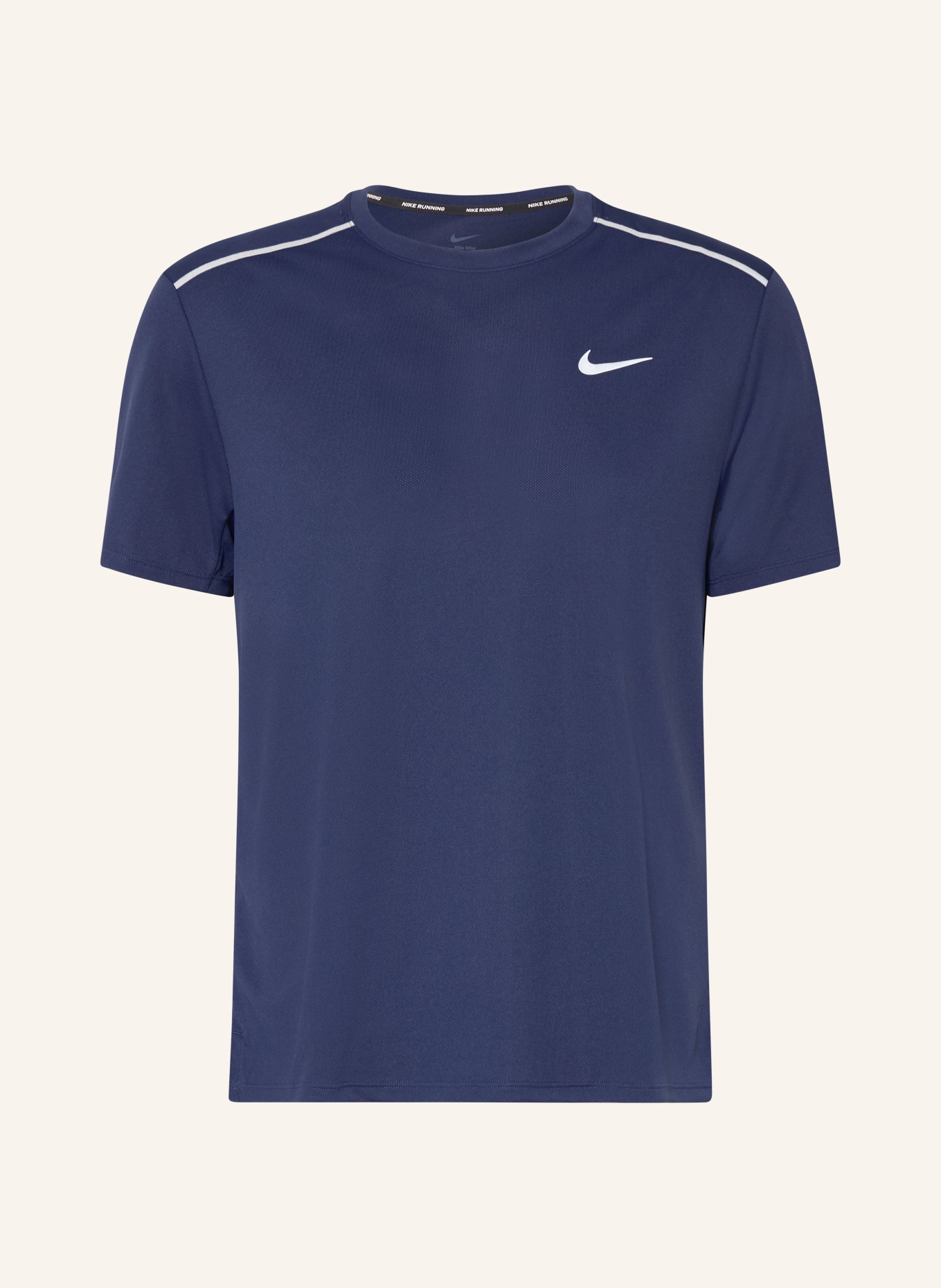 Nike Běžecké tričko MILER: TMAVĚ MODRÁ