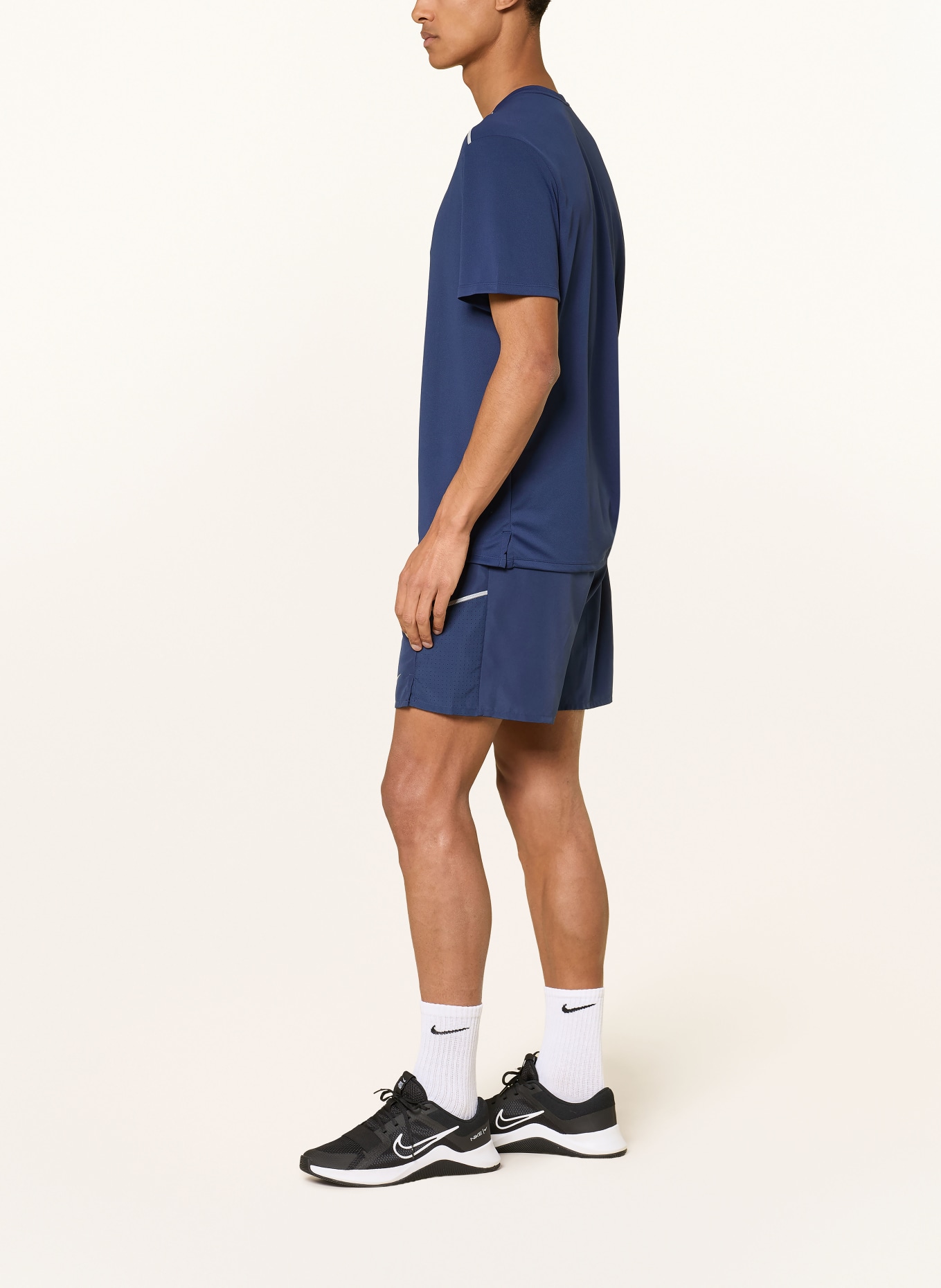 Nike 2-in-1 hardloopbroek MILER: DONKERBLAUW