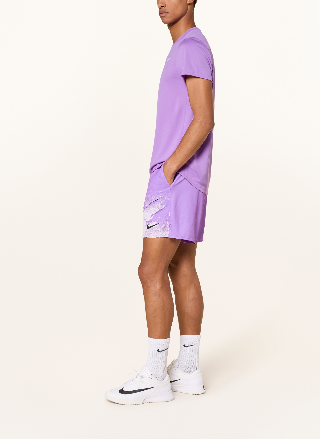 Nike COURT SLAM Tennis Shorts: PURPLE / LIGHT PURPLE