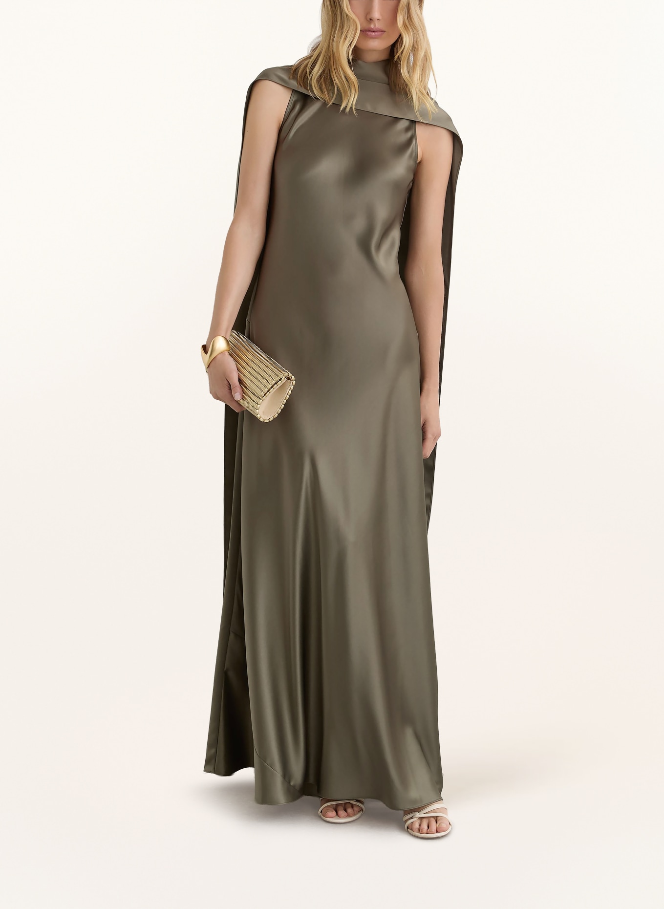 REISS Rochie cu fundă FAE din satin: OLIV