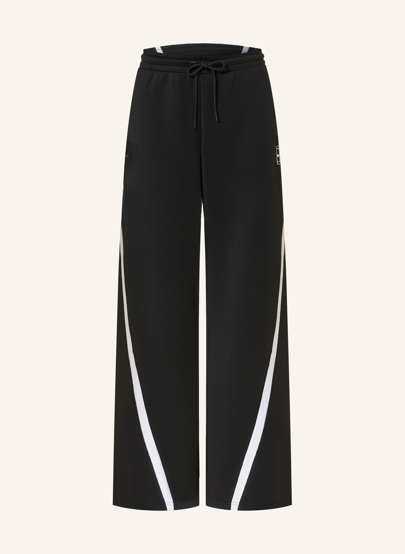Nike Tenisové kalhoty ADVANTAGE: ČERNÁ / BÍLÁ