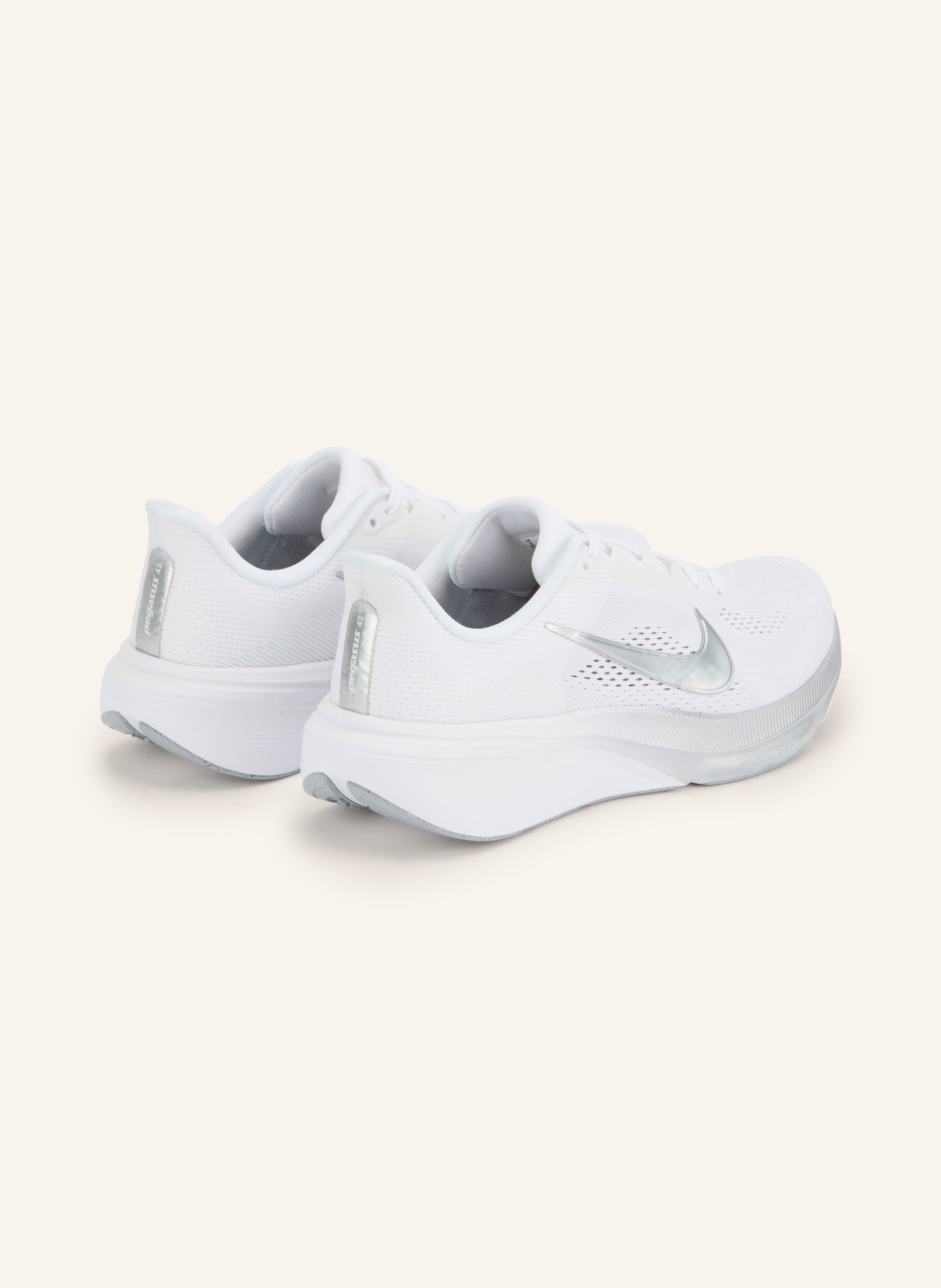 Nike Laufschuhe AIR ZOOM PEGASUS 42: WEISS / HELLGRAU