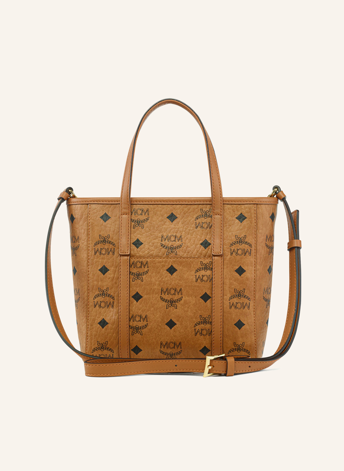 MCM TONI VI Shoulder Bag: COGNAC