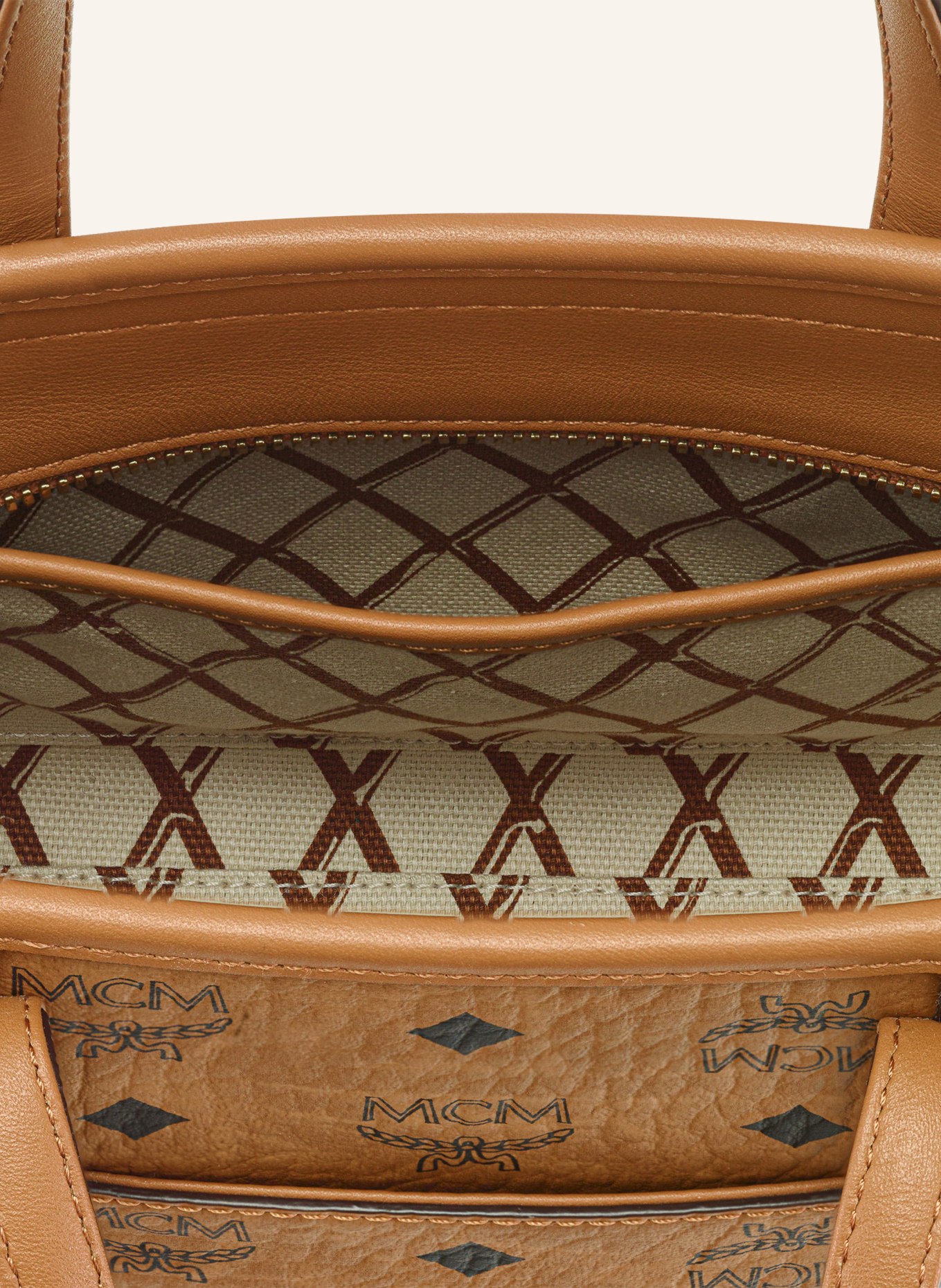 MCM TONI VI Shoulder Bag: COGNAC