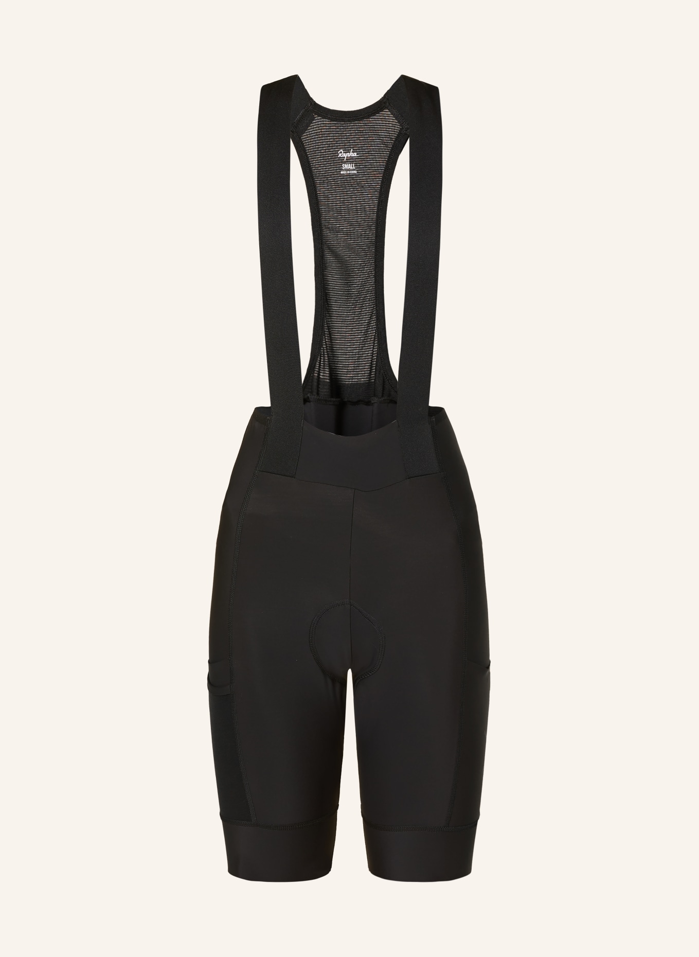 Rapha Cykelshorts BREVET ELEMENT CARGO med stropper og polstret indlæg: SORT
