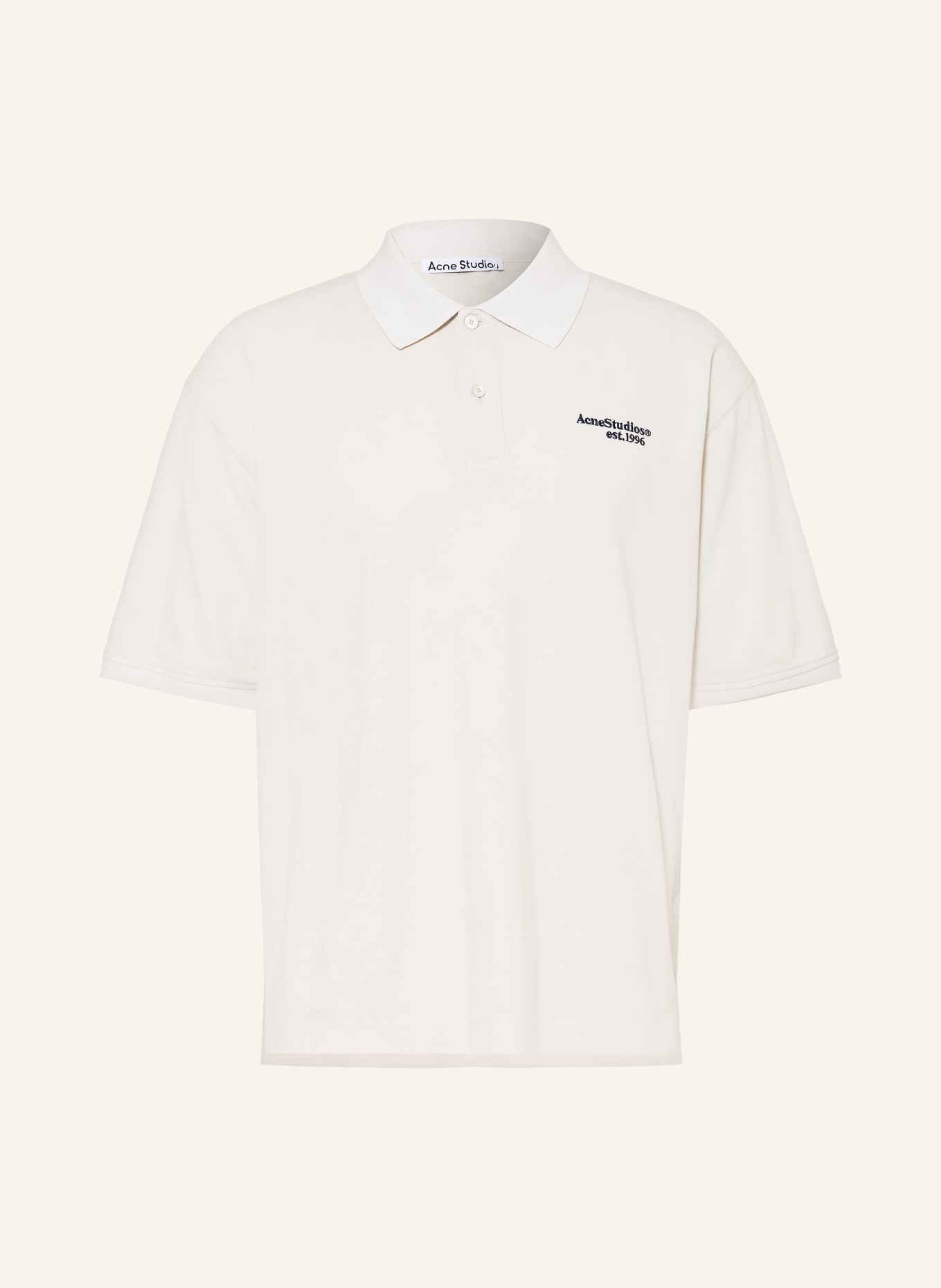 Acne Studios Piqué-Poloshirt: ECRU