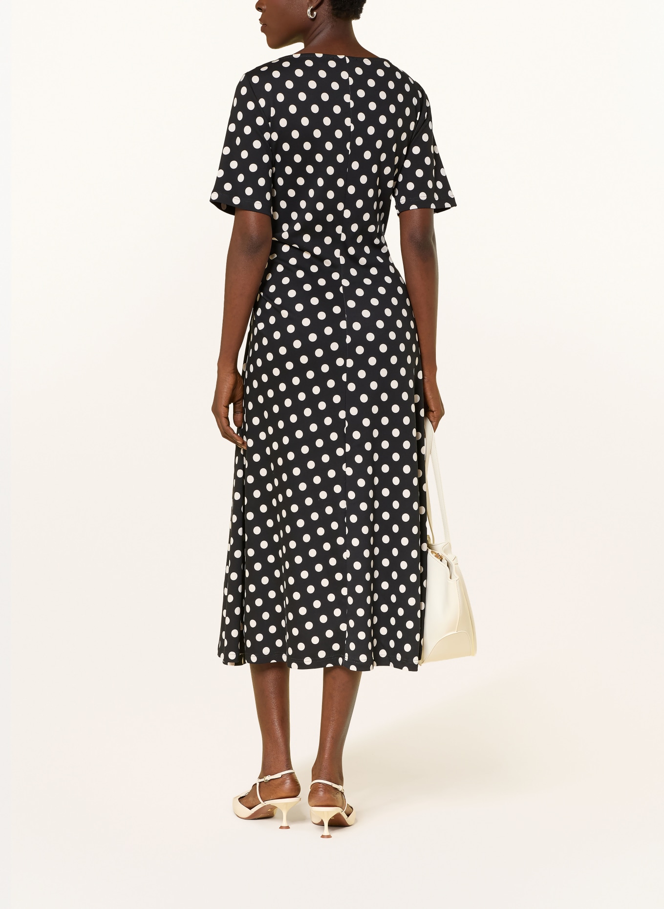 lilienfels Jerseykleid: WEISS / SCHWARZ