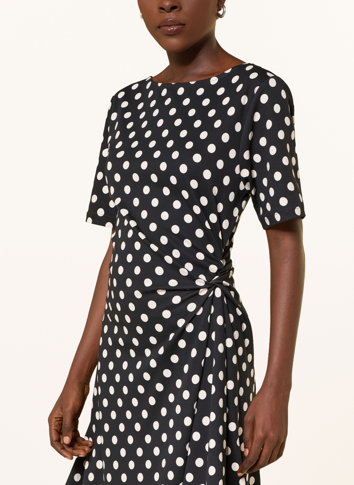 lilienfels Jerseykleid: WEISS / SCHWARZ