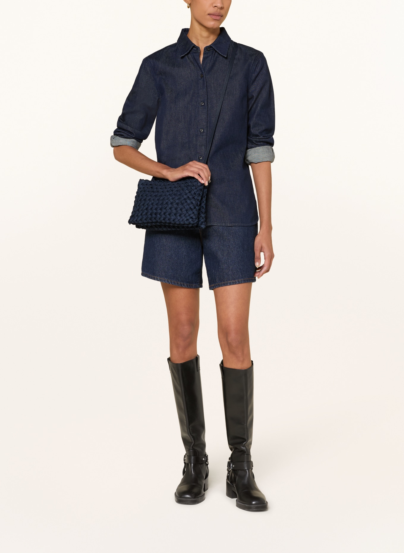 Naghedi Sac à bandoulière SOHO MEDIUM: BLEU FONCÉ