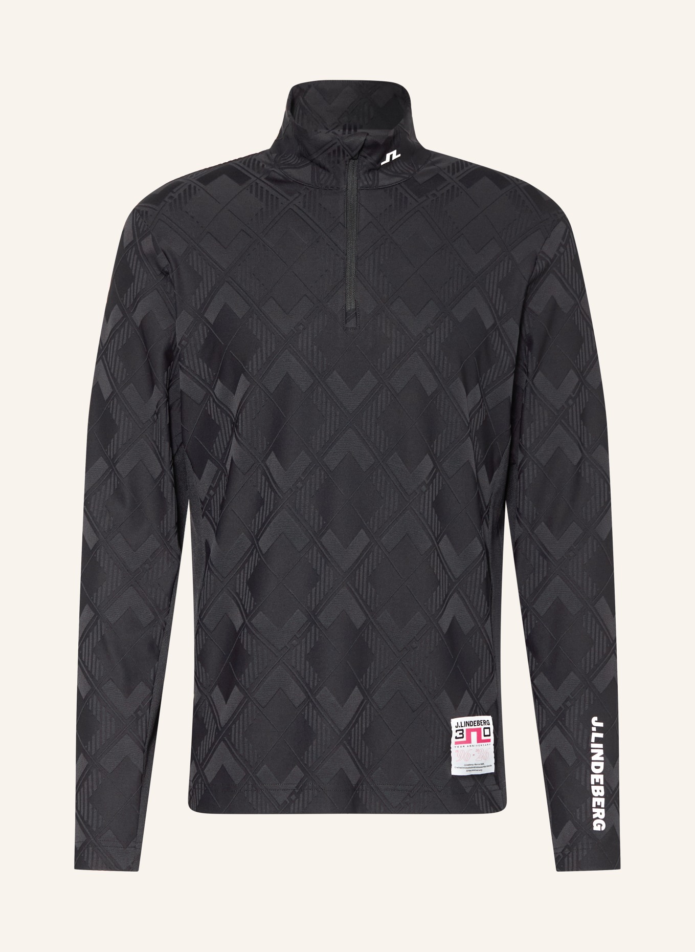 J.LINDEBERG T-shirt technique: NOIR / BLANC