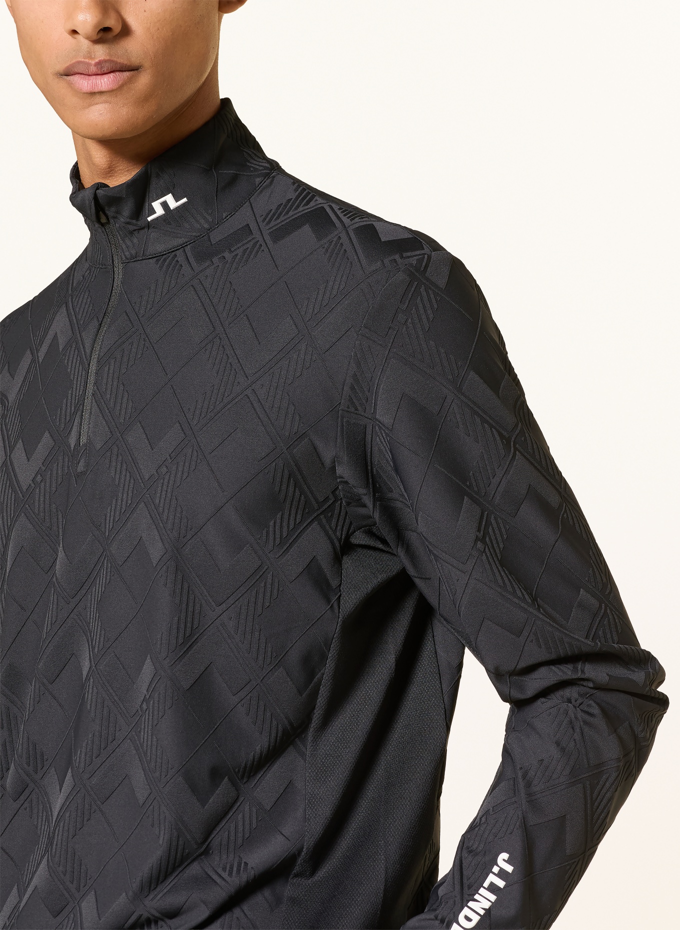 J.LINDEBERG T-shirt technique: NOIR / BLANC