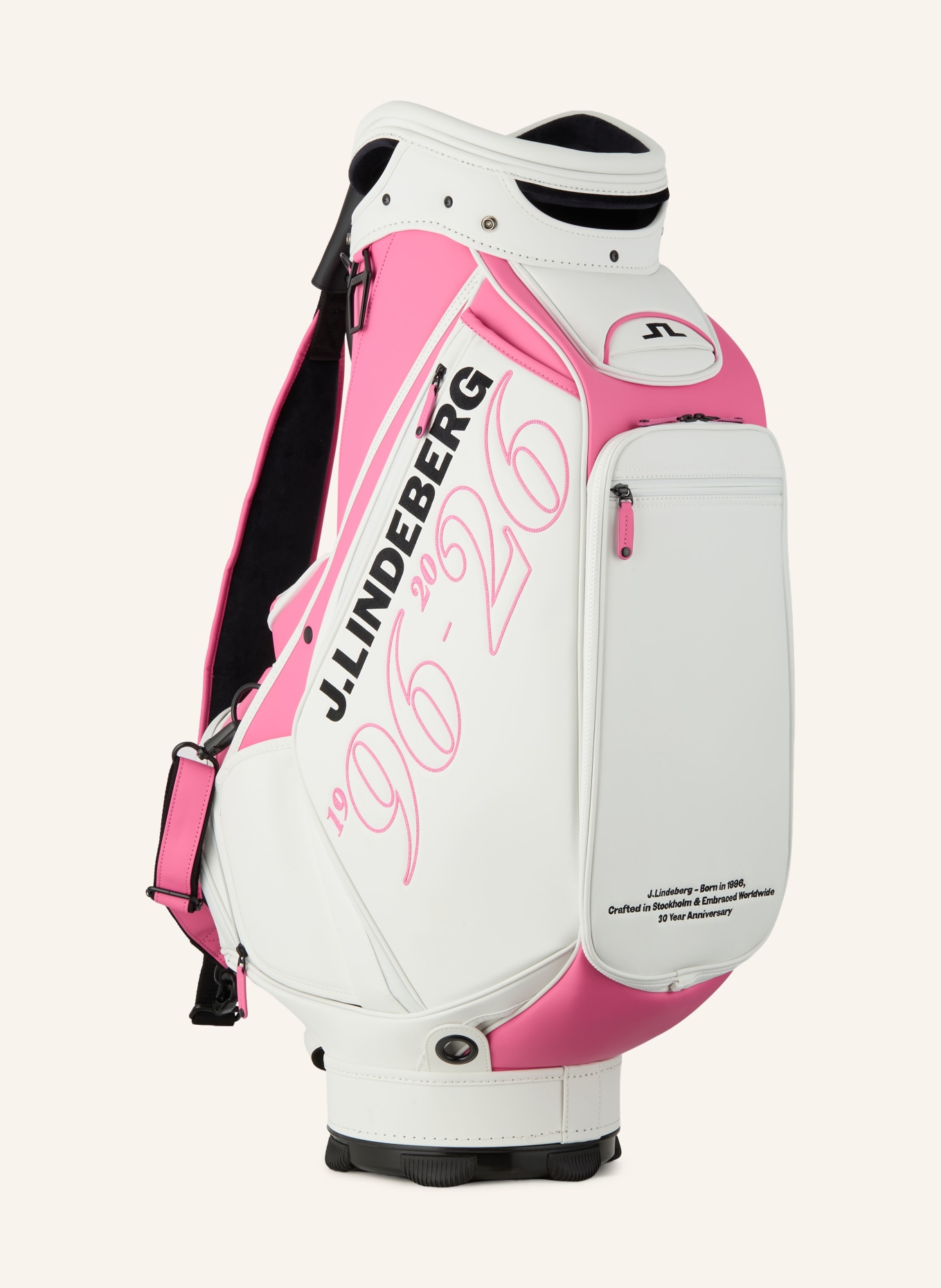 J.LINDEBERG Golftasche: PINK / WEISS / SCHWARZ