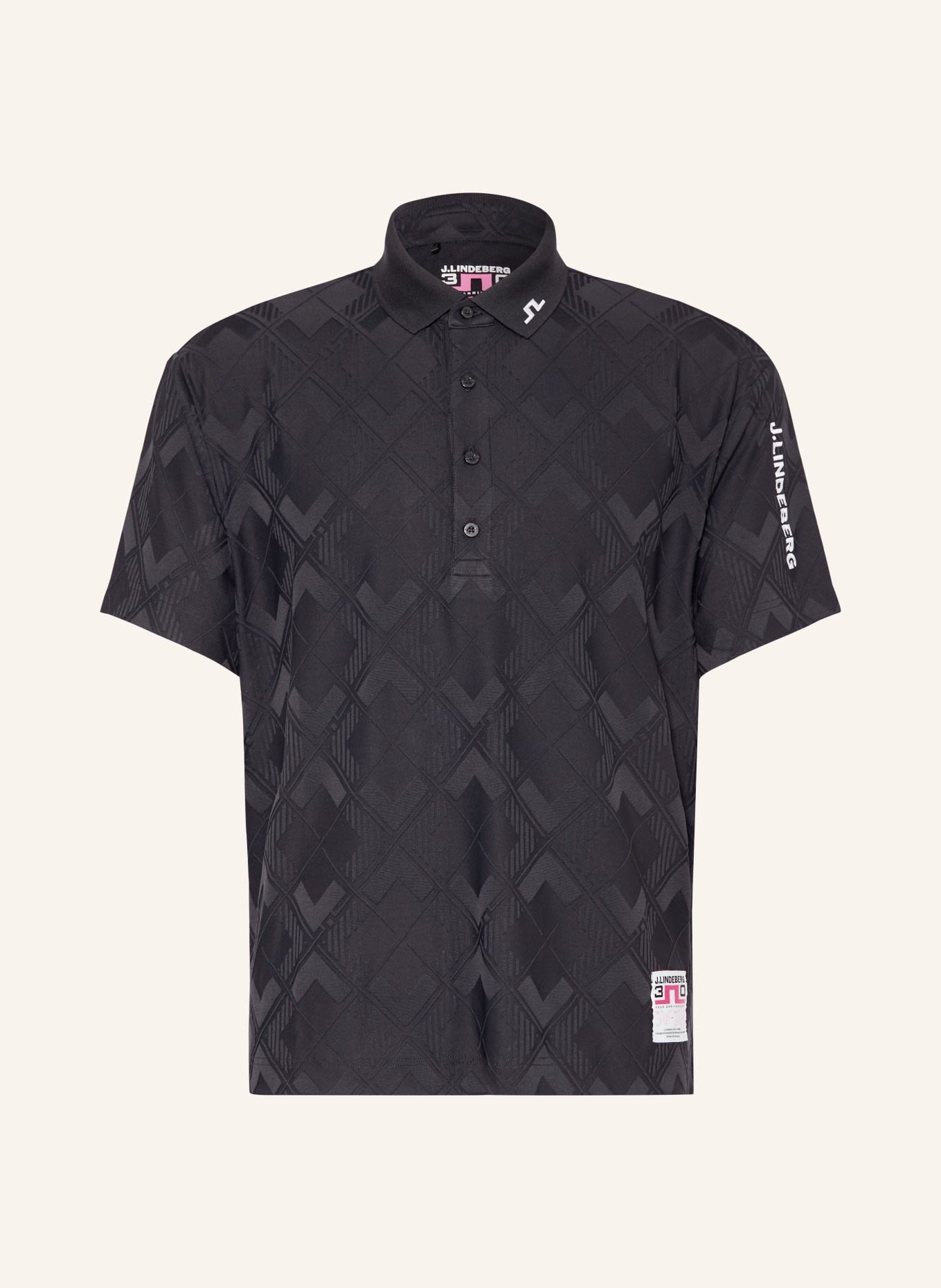 J.LINDEBERG Polo en jersey: NOIR / BLANC