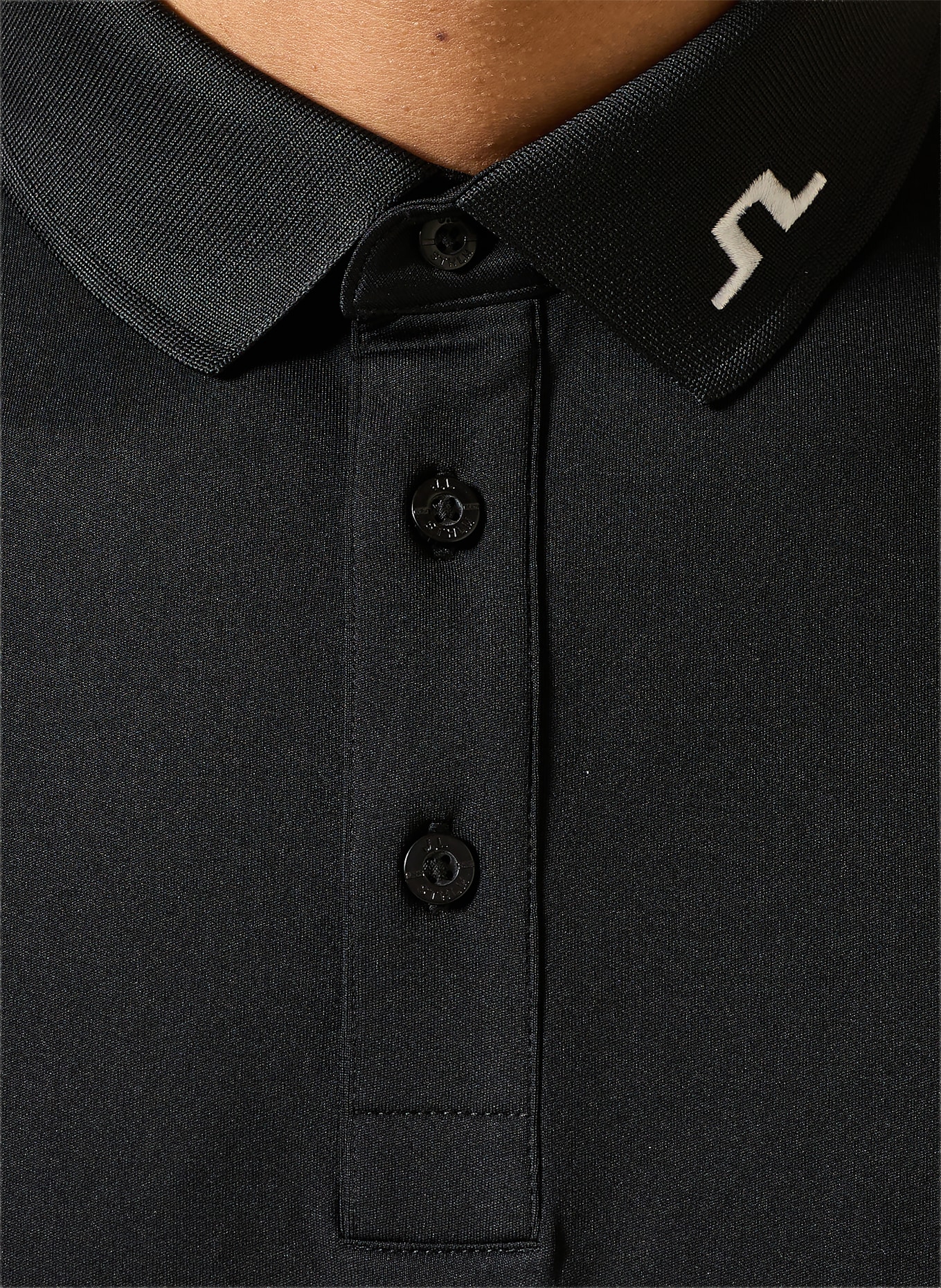 J.LINDEBERG Polo fonctionnel: NOIR / BLANC