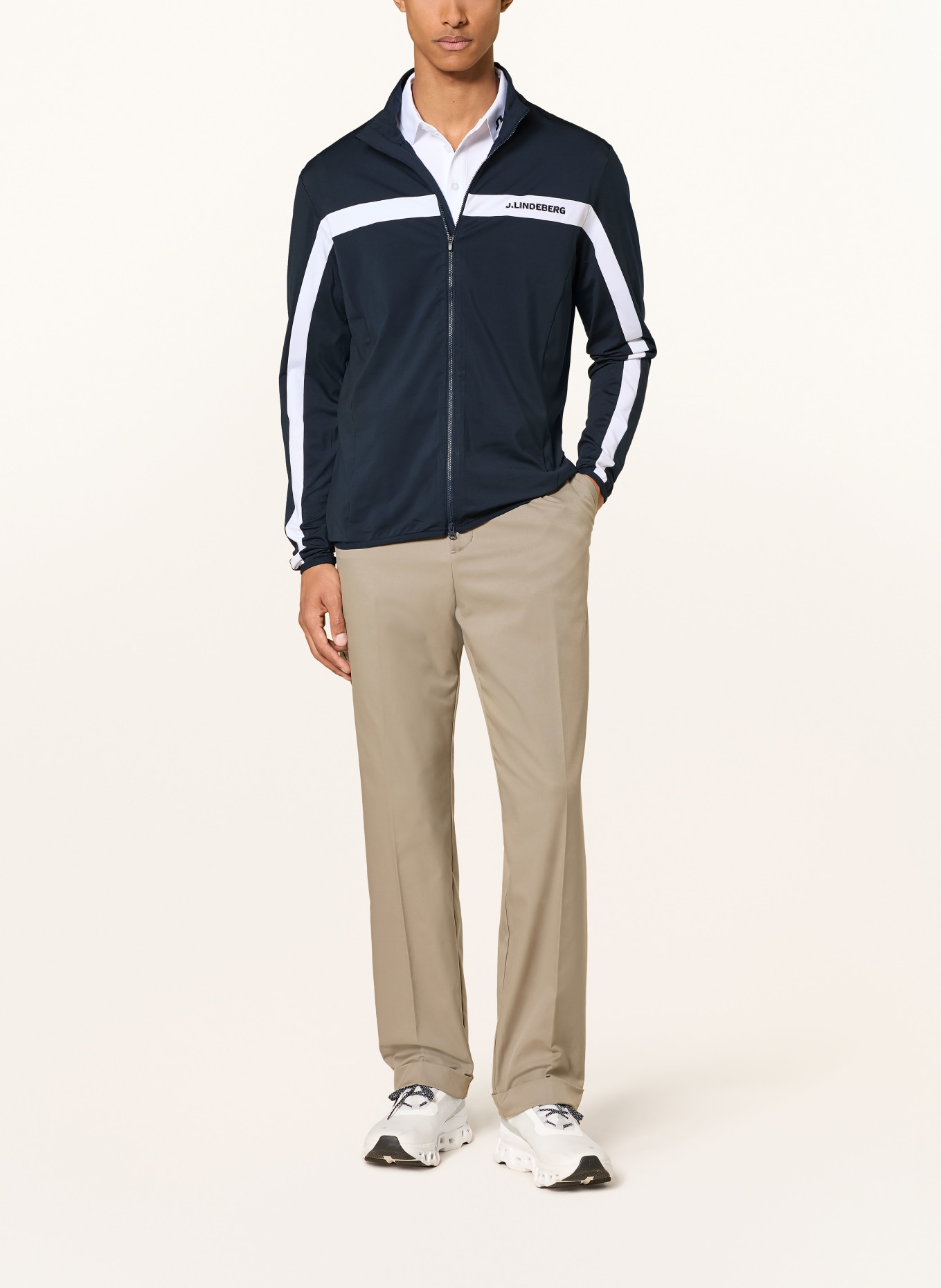 J.LINDEBERG Mid-layer jacket: DARK BLUE / WHITE