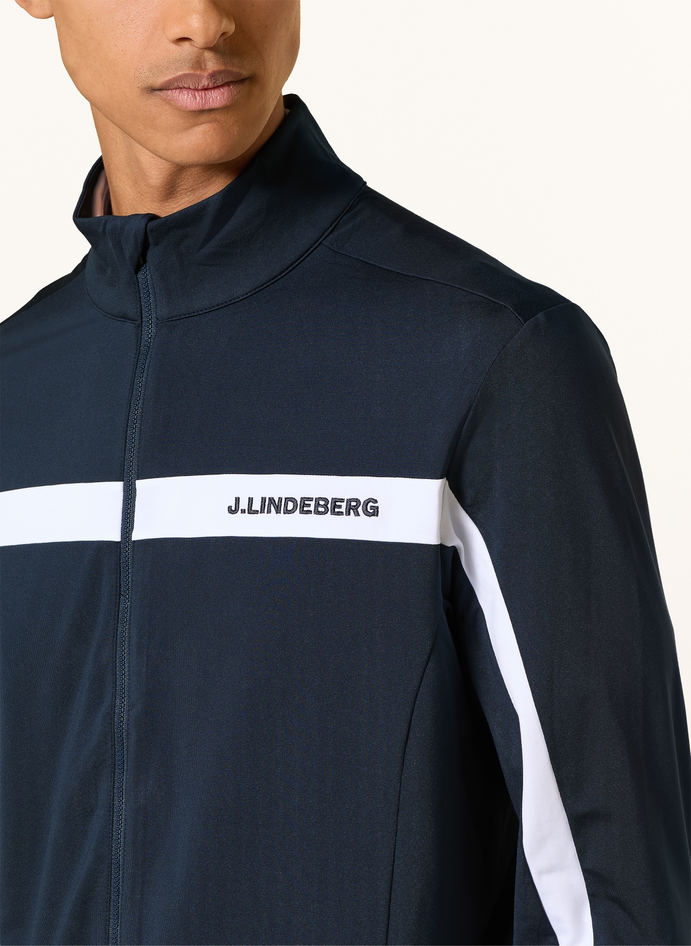 J.LINDEBERG Mid-layer jacket: DARK BLUE / WHITE