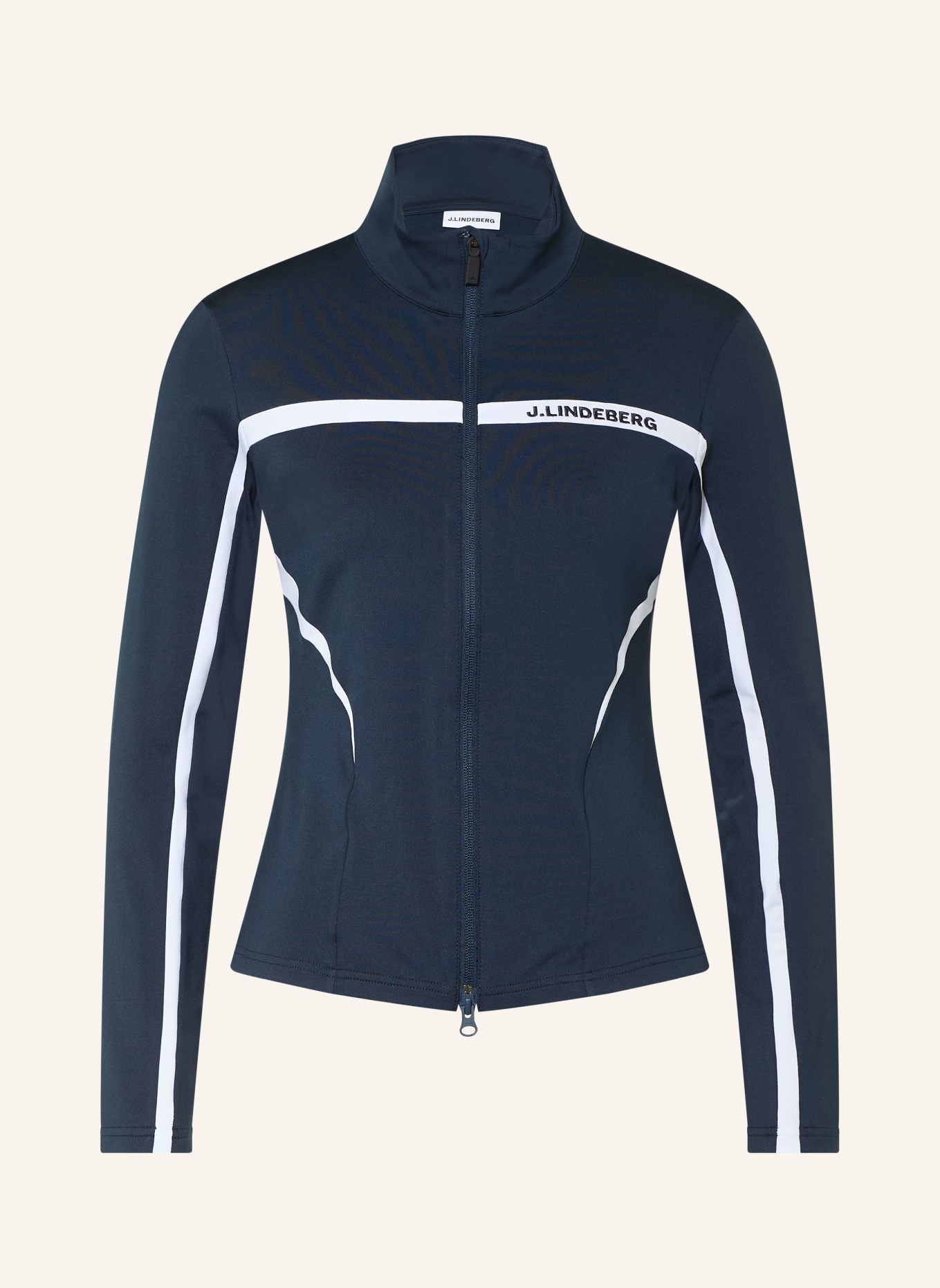 J.LINDEBERG Bunda Midlayer: TMAVĚ MODRÁ / BÍLÁ
