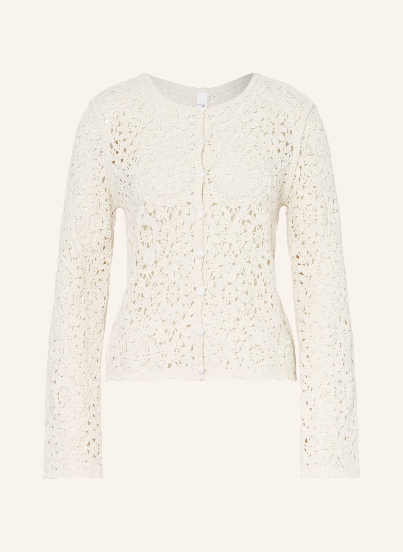 Y.A.S. Crocheted cardigan: CREAM