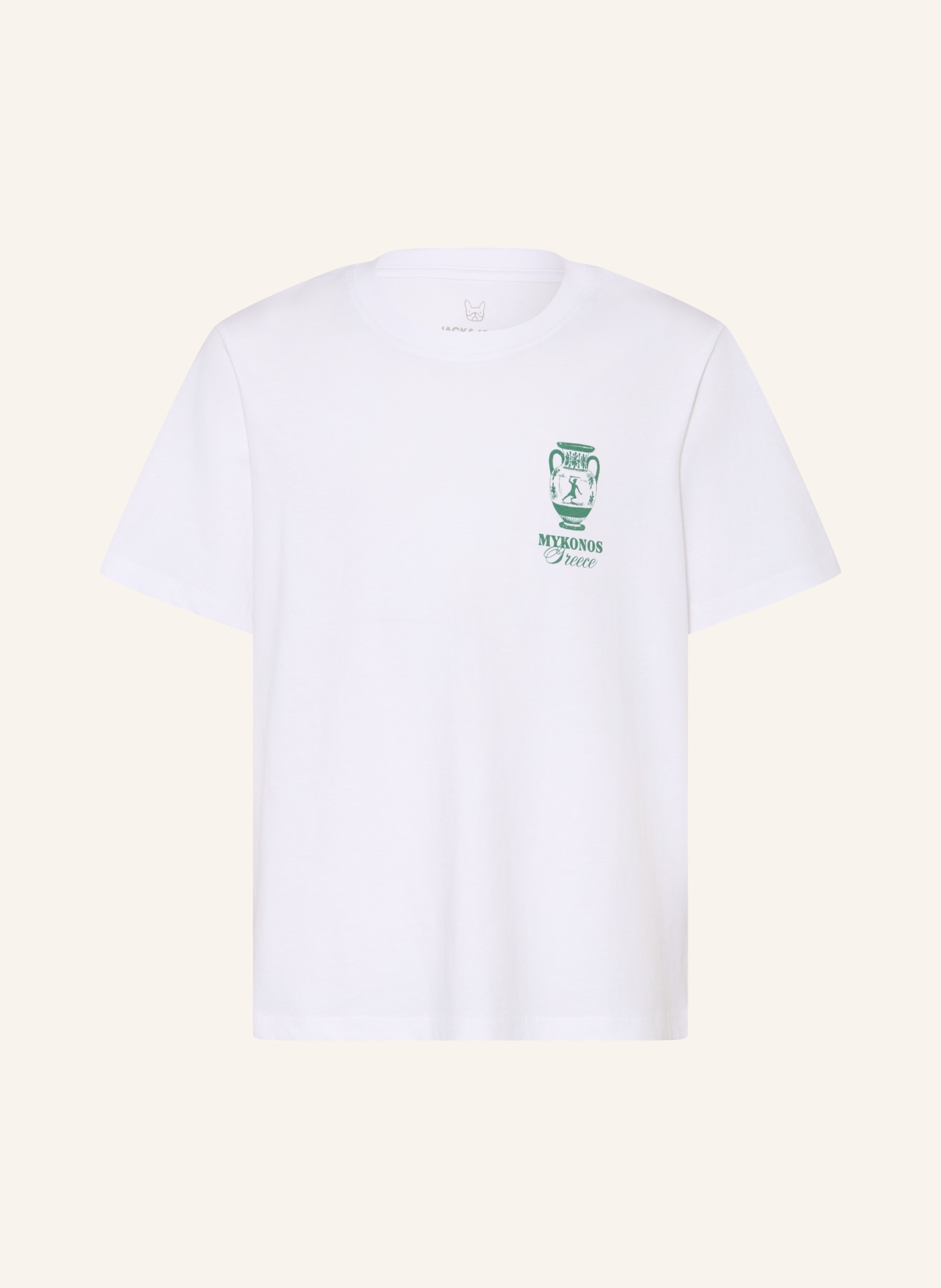 JACK&JONES T-Shirt: WEISS / GRÜN