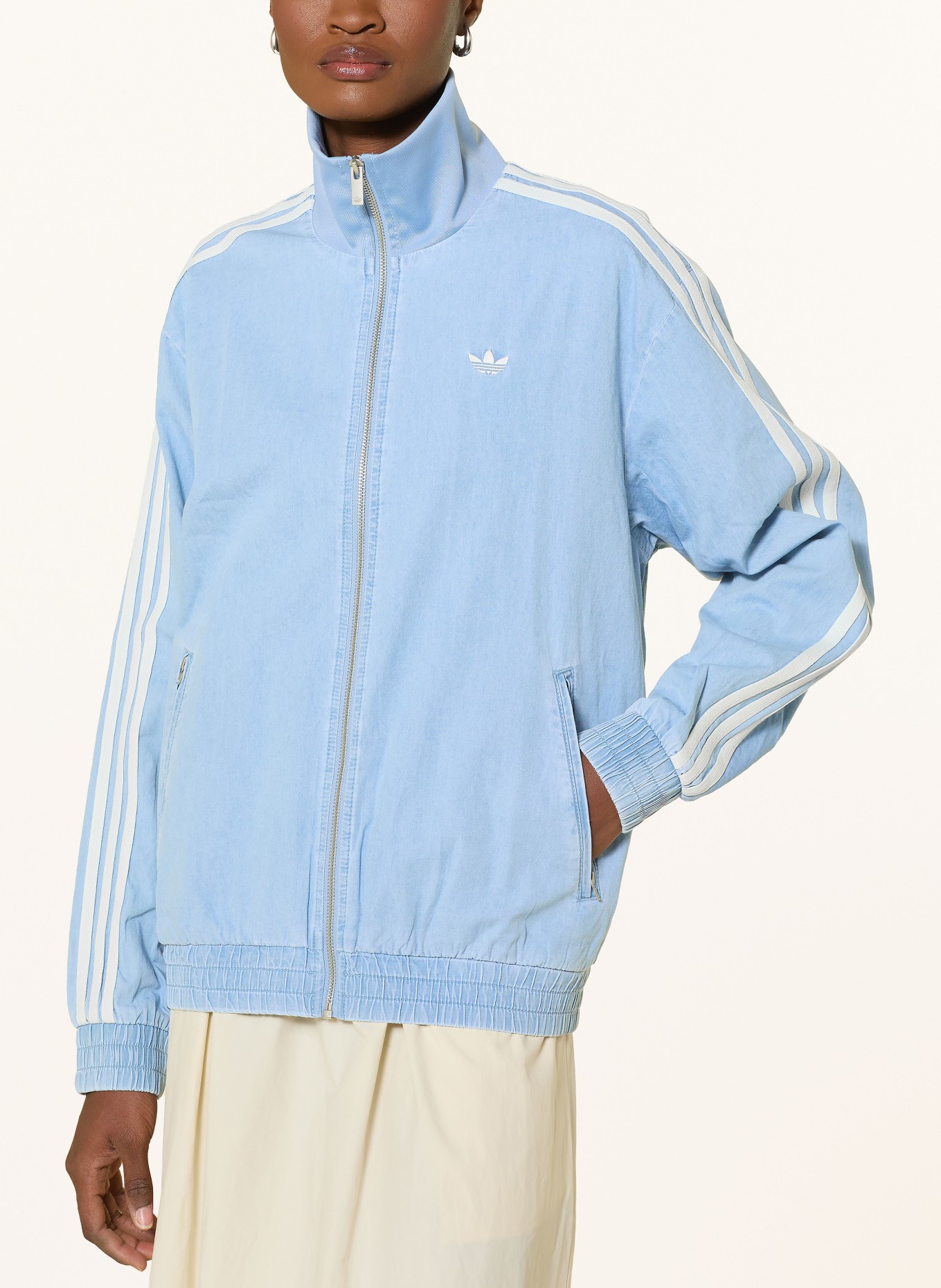 adidas Originals Jeansblouson ADIDAS ORIGINALS SUMMER GLOW DENIM FIREBIRD: HELLBLAU / WEISS